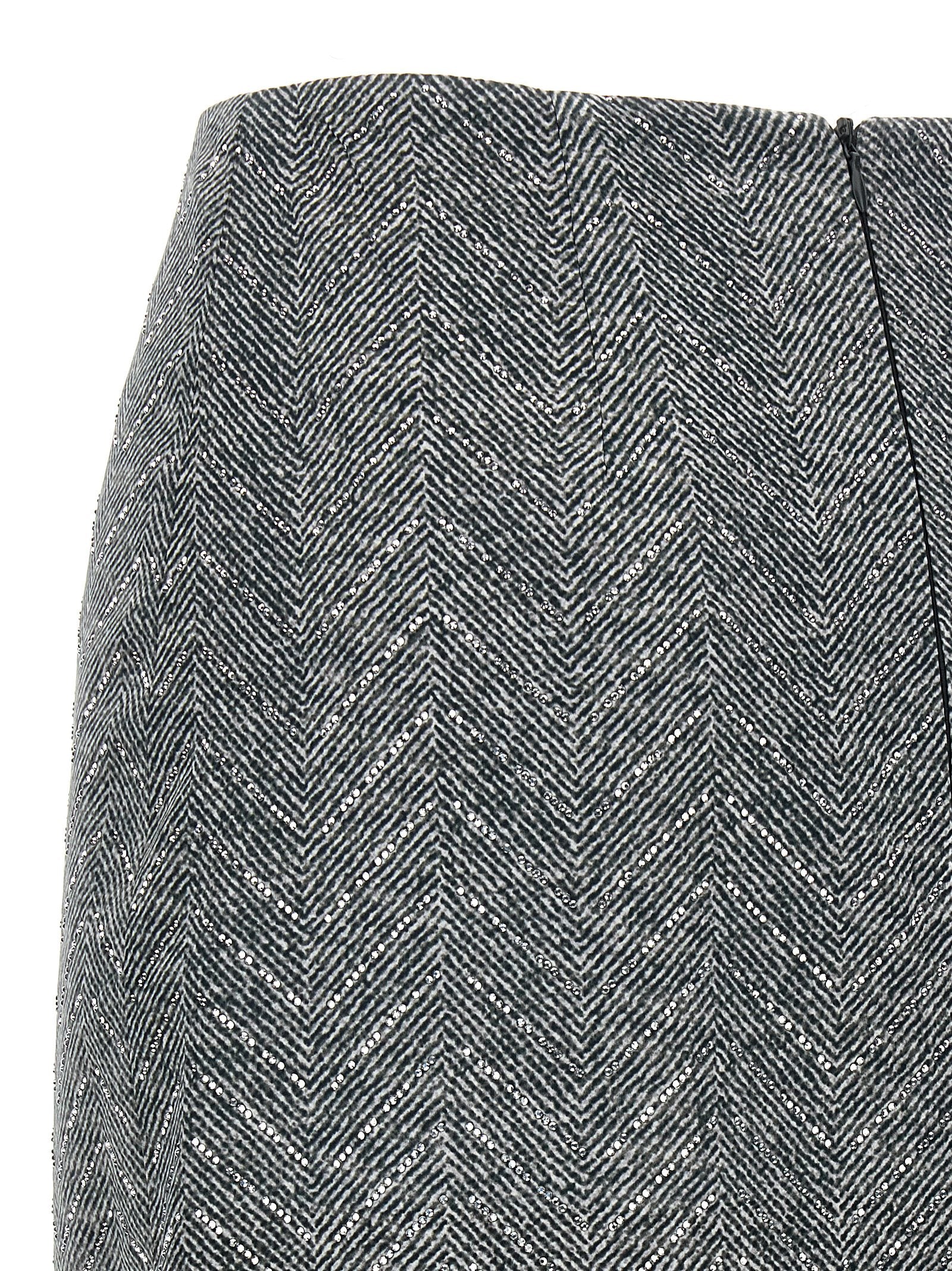 Ermanno Scervino Gray Silk Midi Women's Skirt