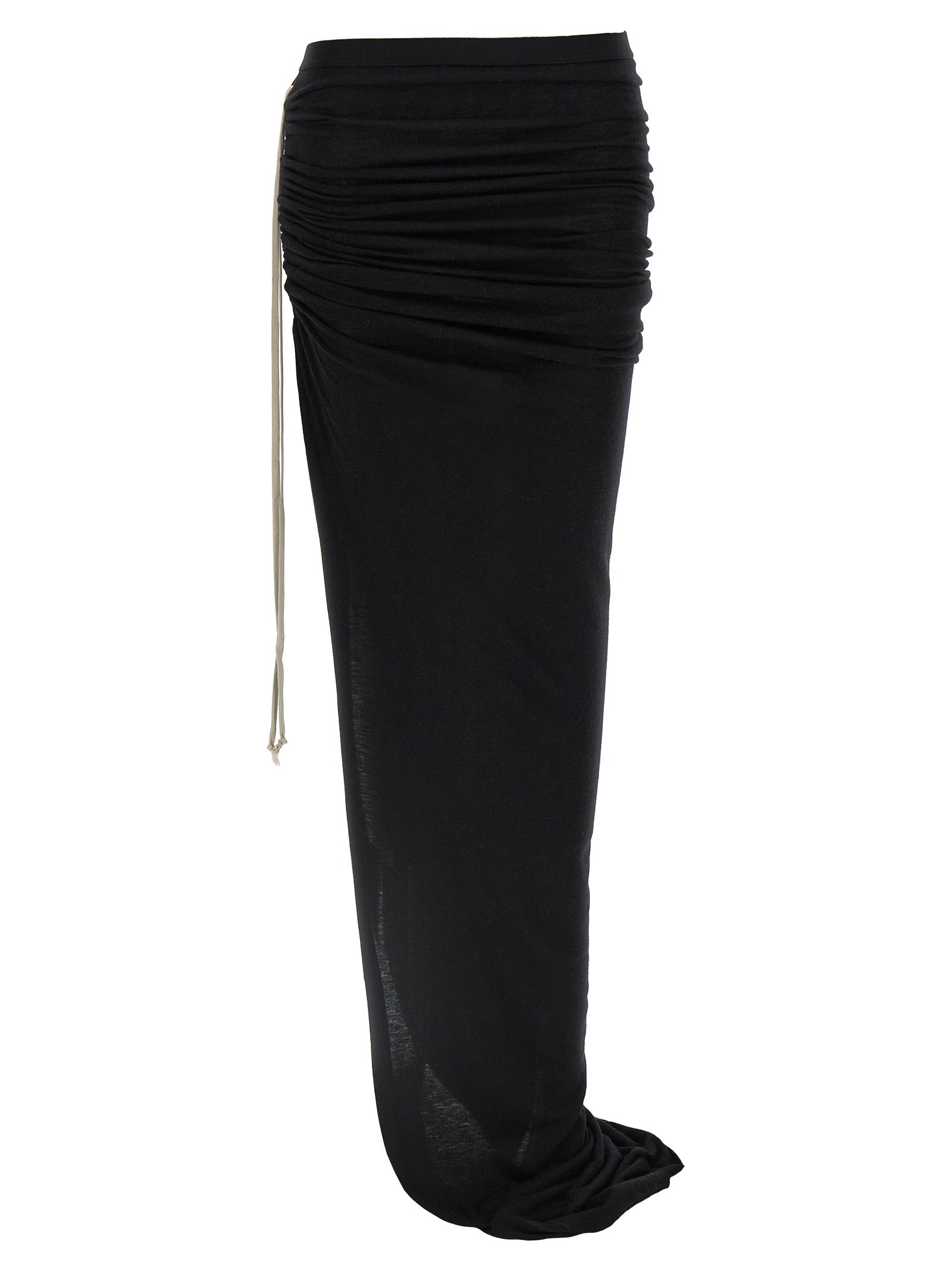 Rick Owens Black Wool Mini Women's Skirt