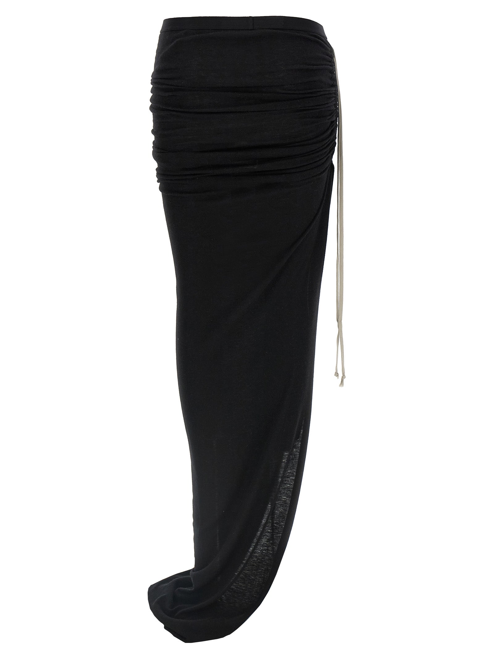 Rick Owens Black Wool Mini Women's Skirt