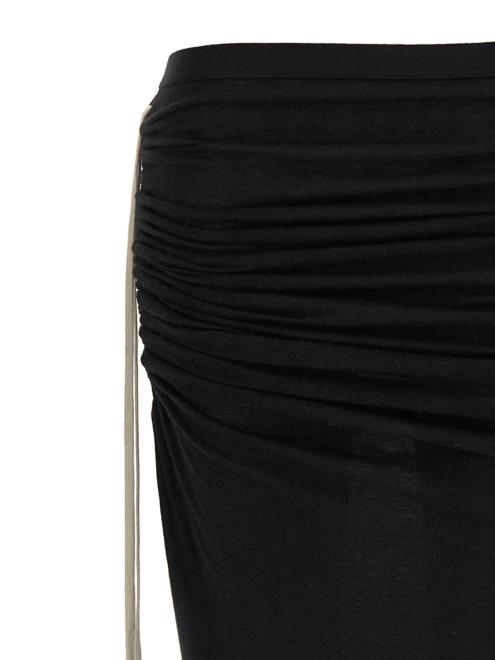 Rick Owens Black Wool Mini Women's Skirt