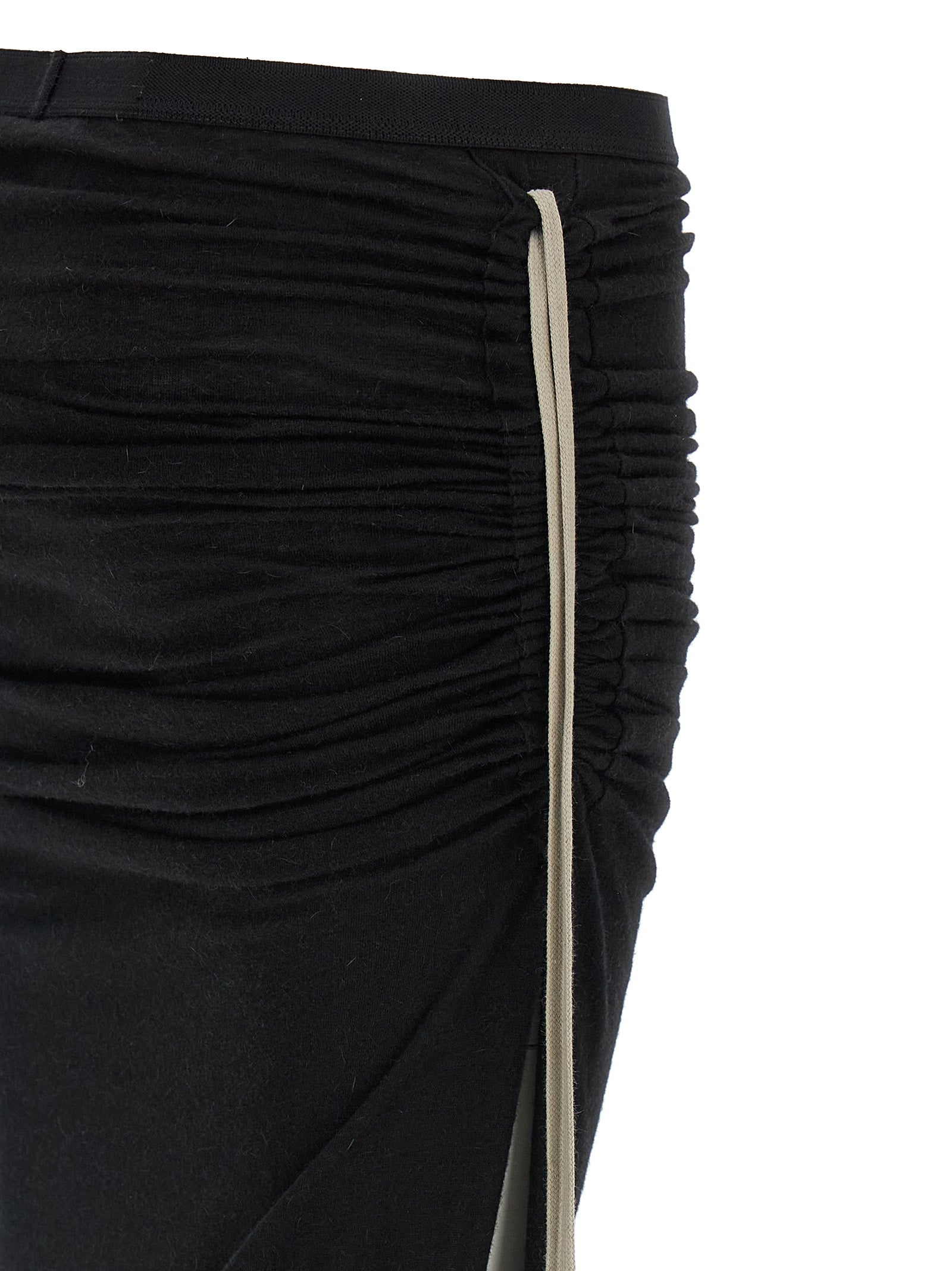 Rick Owens Black Wool Mini Women's Skirt