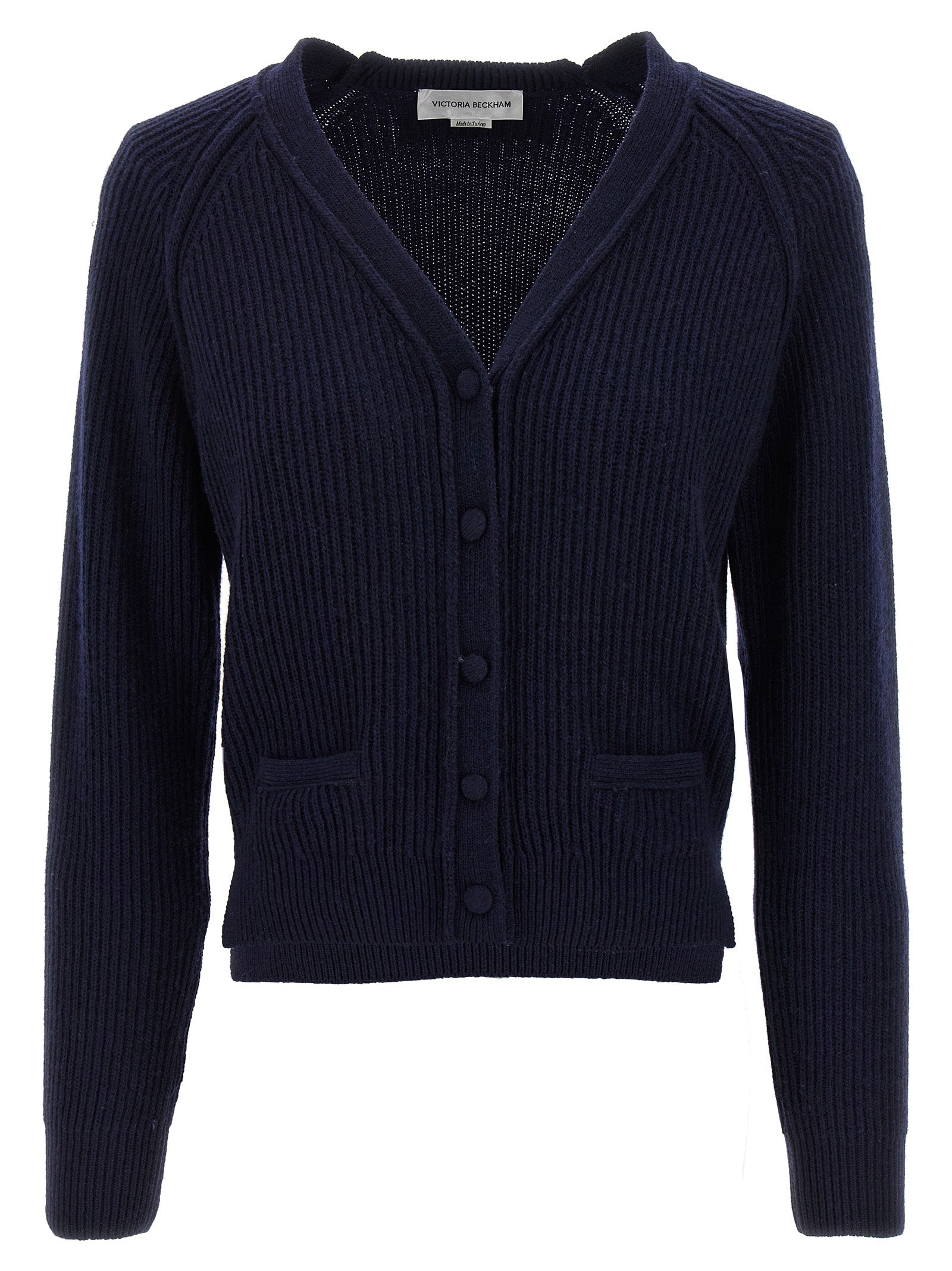 Victoria Beckham Blue Wool Women's Cardigan