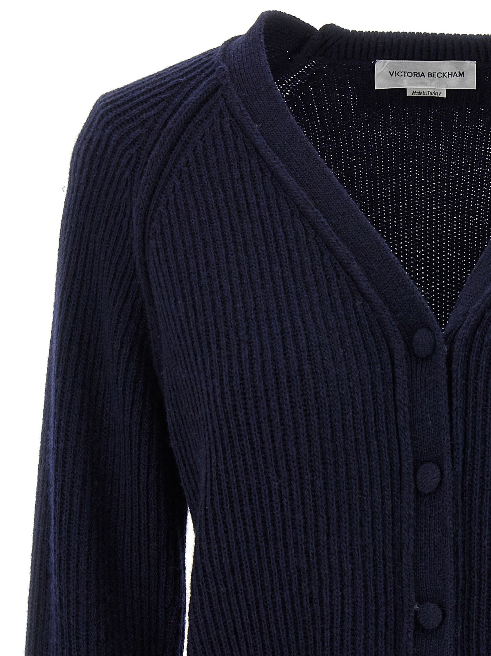 Victoria Beckham Blue Wool Women's Cardigan