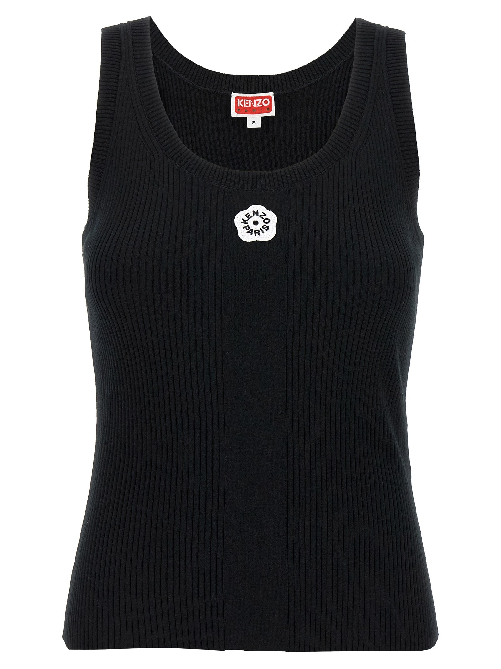 Kenzo Black Viscose Sleeveles Women's T-Shirt