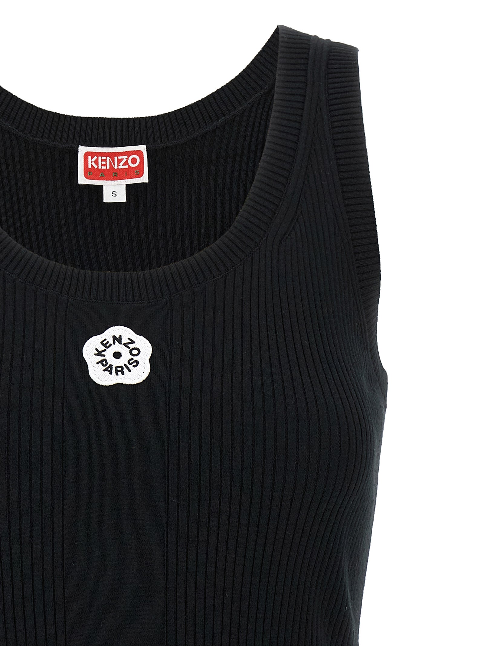 Kenzo Black Viscose Sleeveles Women's T-Shirt