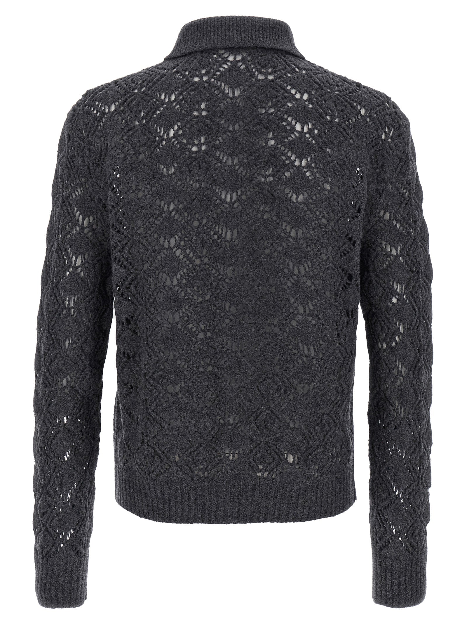 Jil Sander Gray Virgin Wool Men's Cardigan