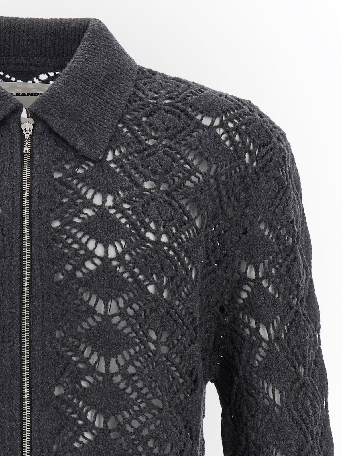 Jil Sander Gray Virgin Wool Men's Cardigan