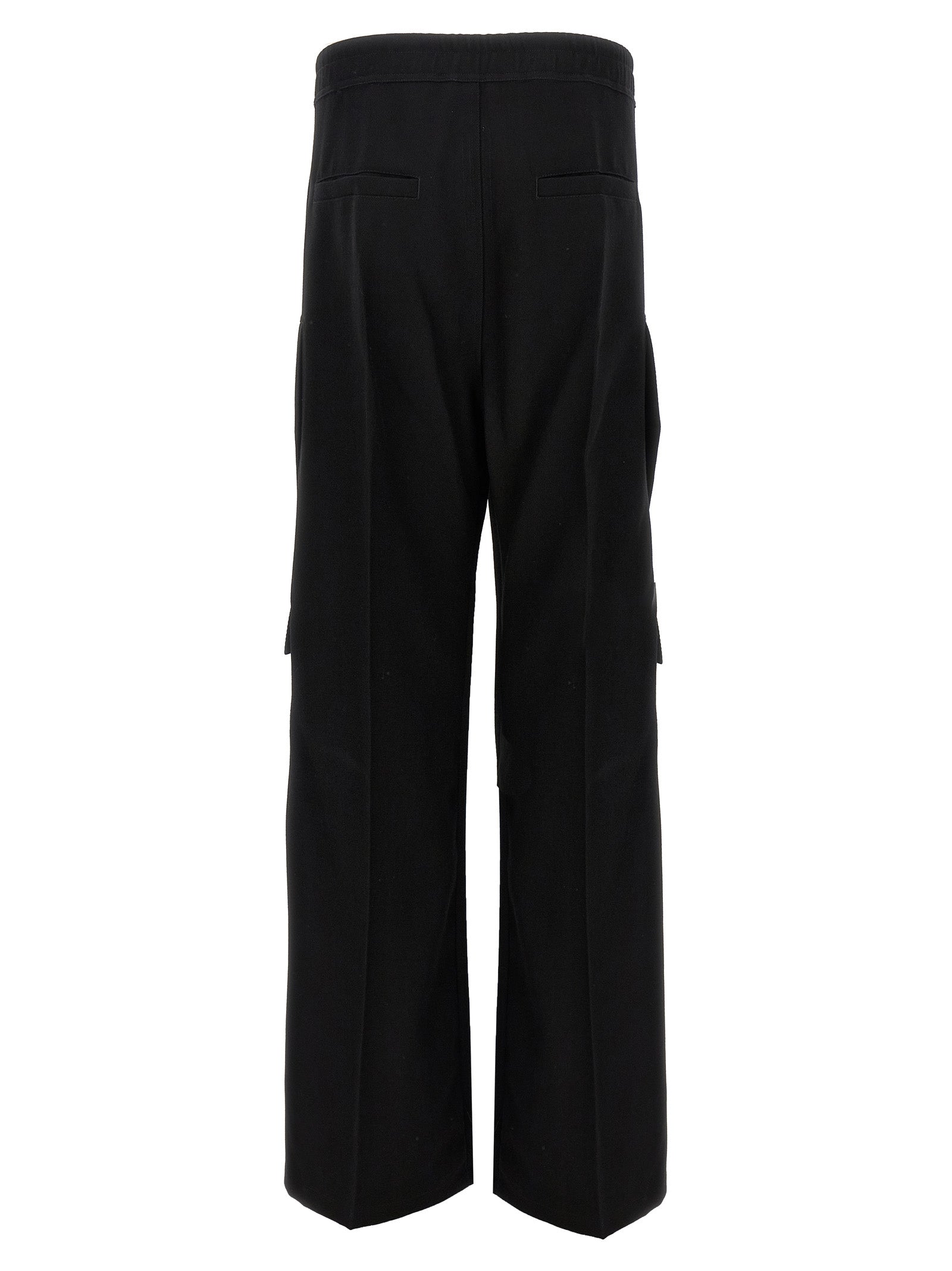 Rick Owens Black Wool Cargo Men's Pants
