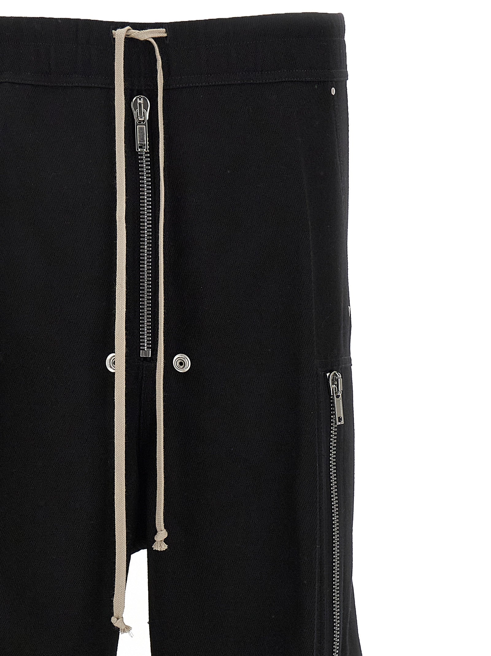 Rick Owens Black Wool Cargo Men's Pants
