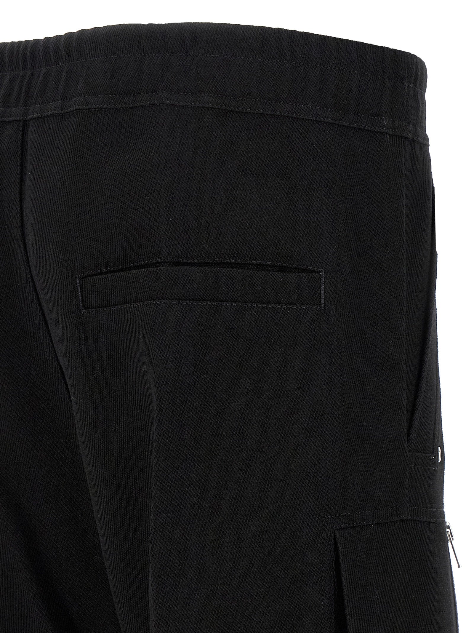 Rick Owens Black Wool Cargo Men's Pants
