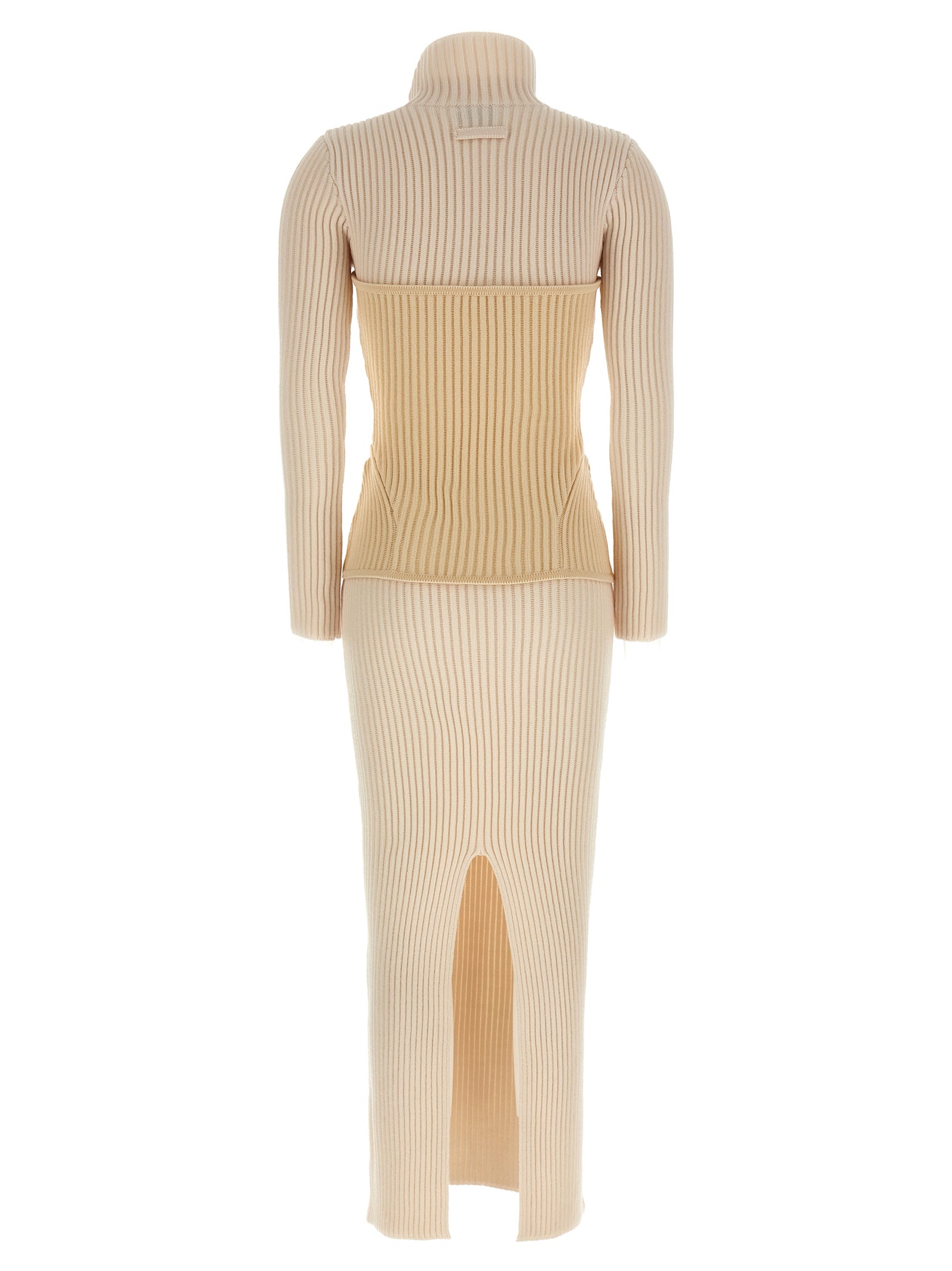 Jean Paul Gaultier Beige Merino Wool Long Women's Dress