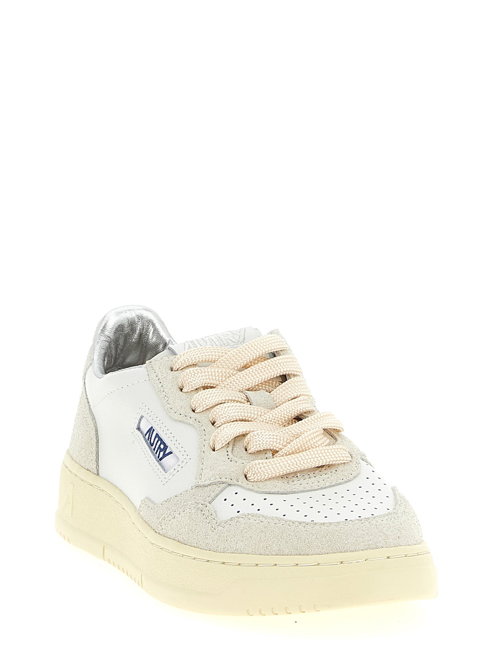 Autry Beige Cowhide Low Top Women's Sneakers