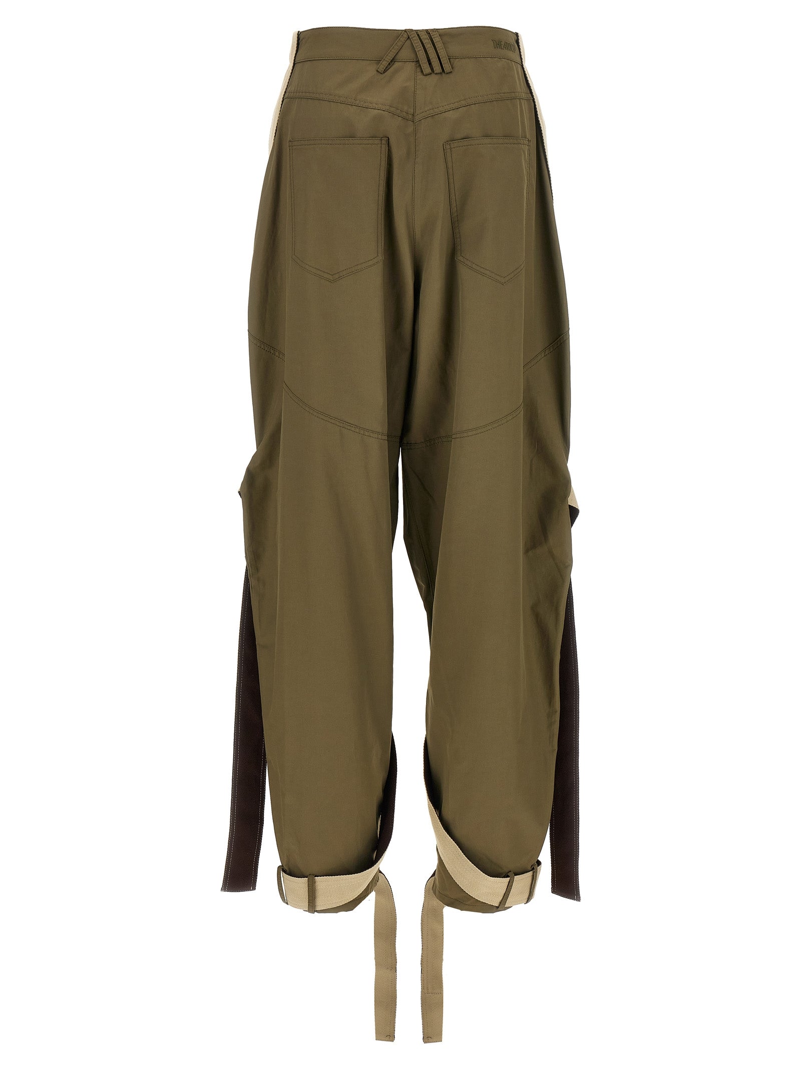 The Attico Bicolor Cotton Cargo Women's Pants