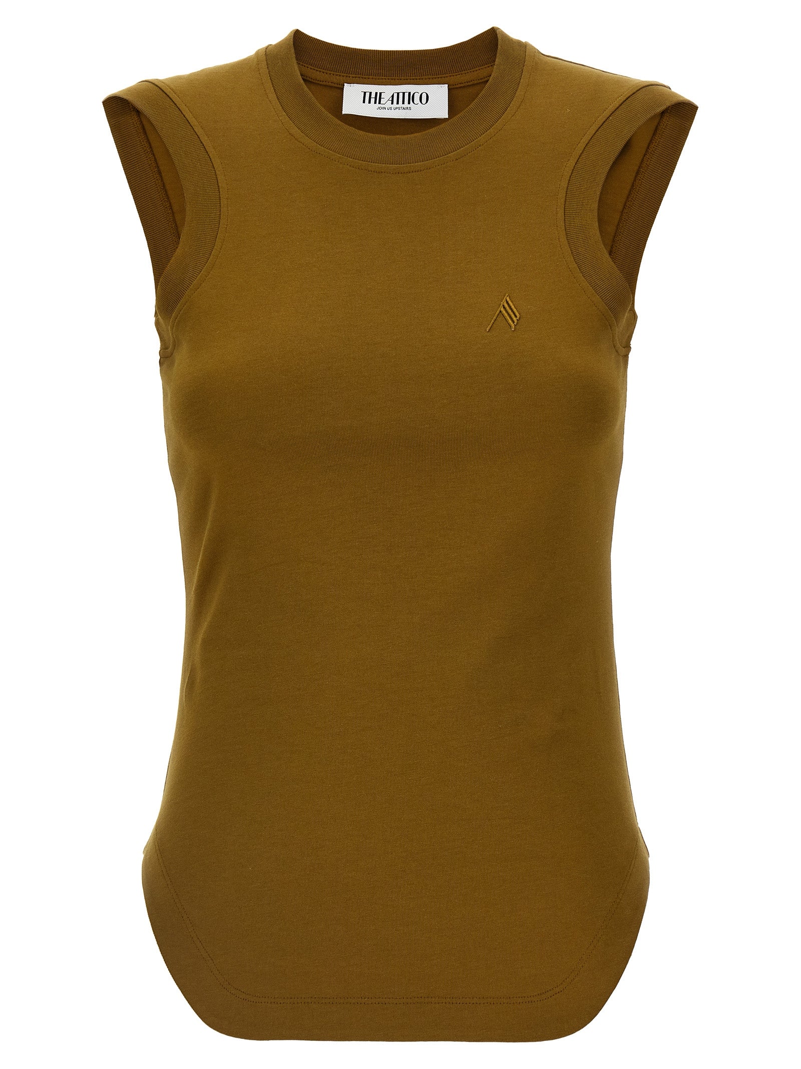 The Attico Bicolor Cotton Sleeveles Women's T-Shirt