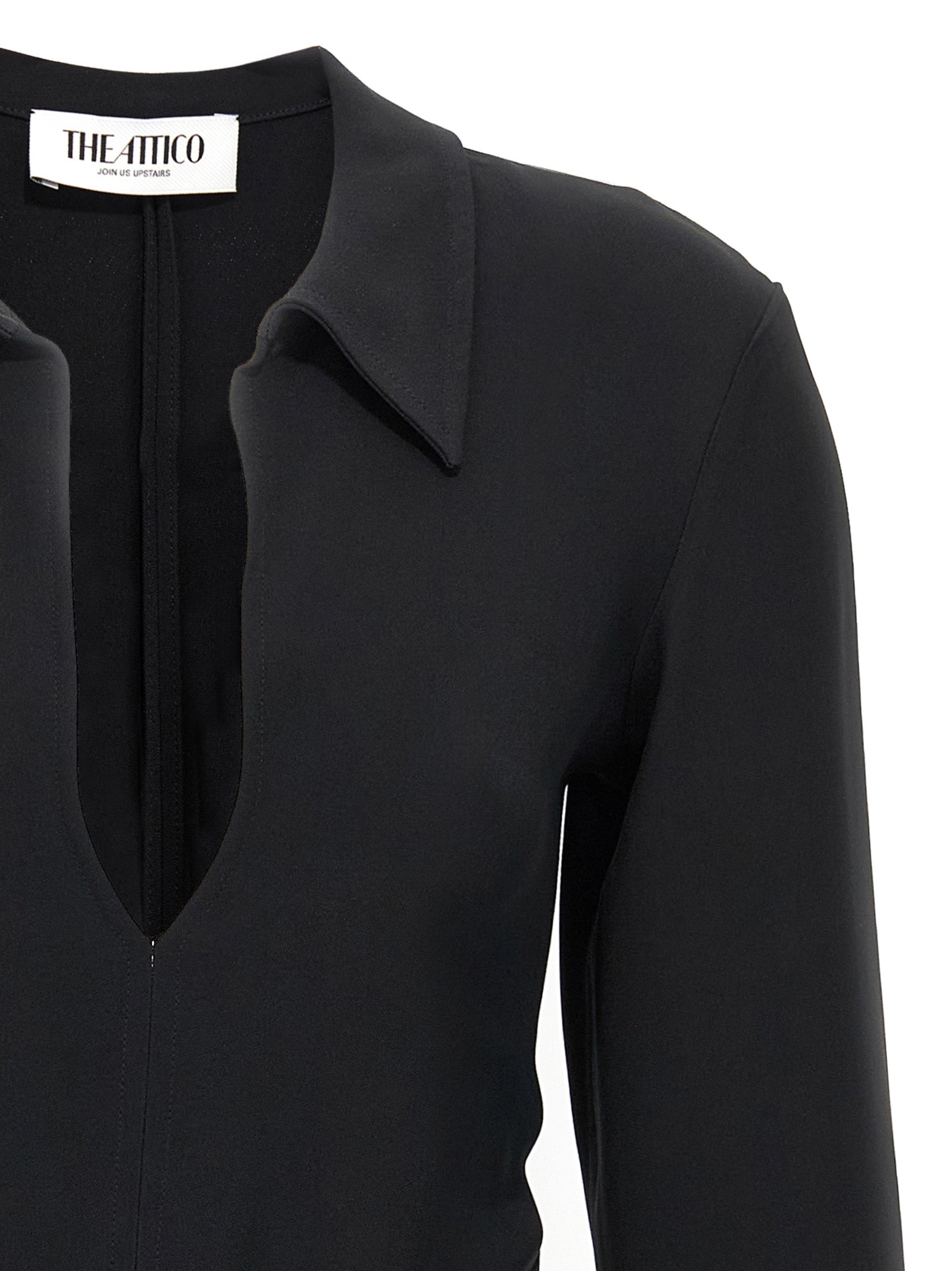 The Attico Black Marabou Short Women's Dress