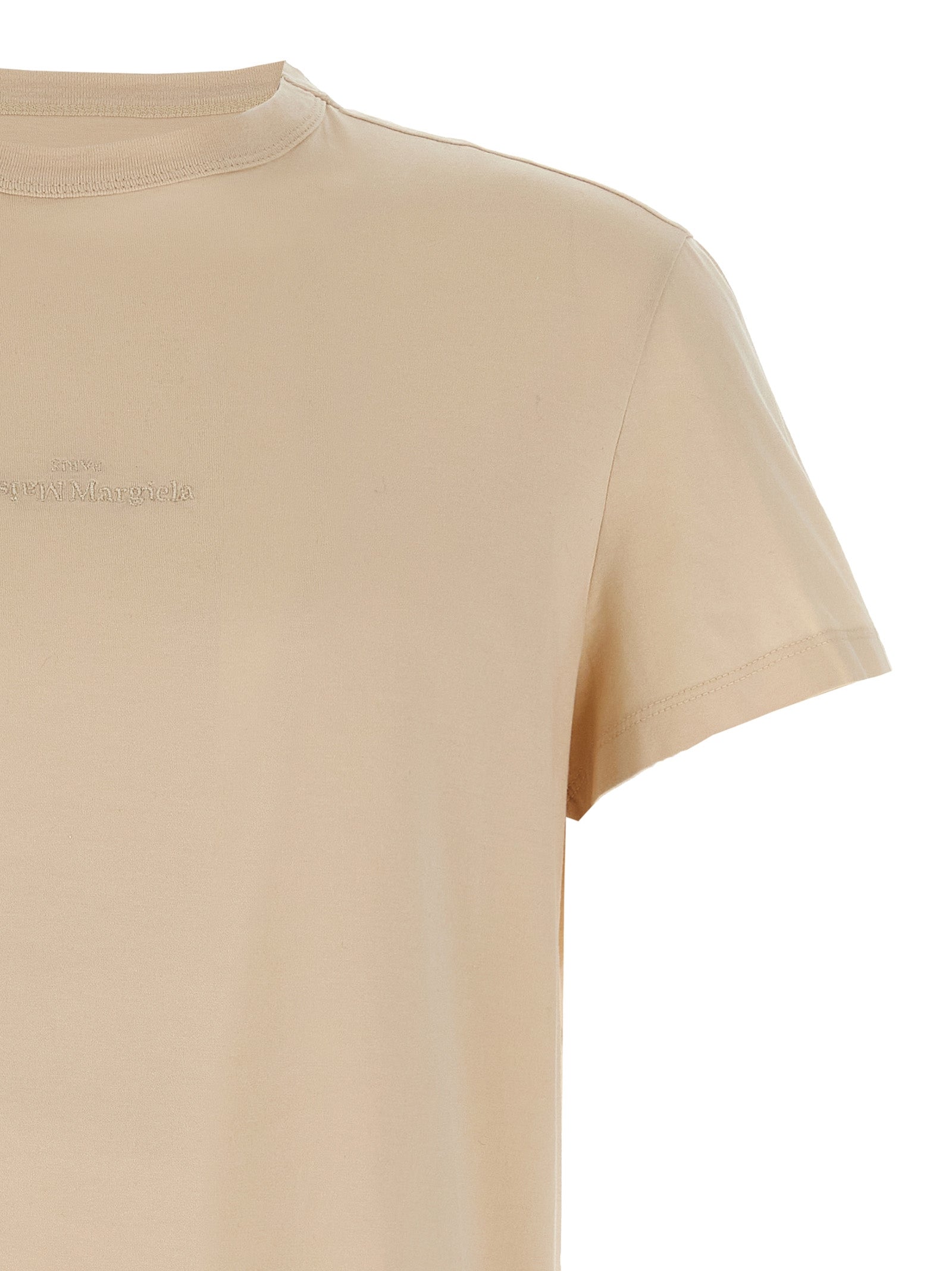 Maison Margiela Beige Cotton Men's T-Shirt