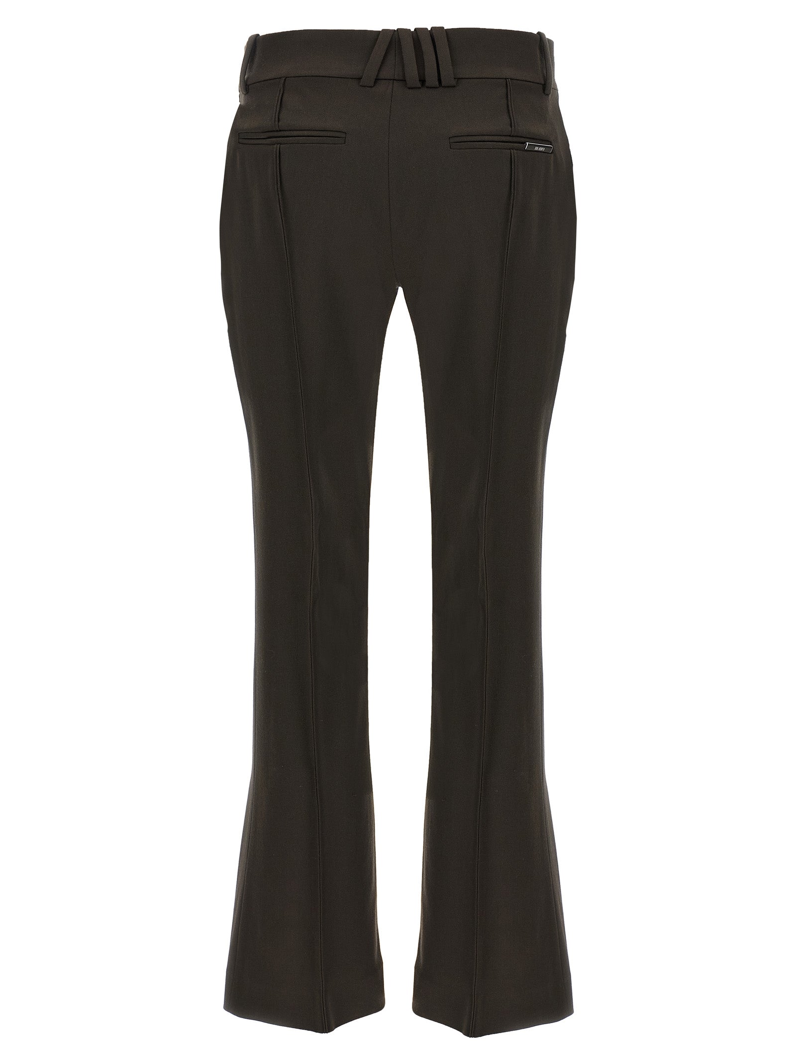 The Attico Brown Virgin Wool Flared Women's Pants