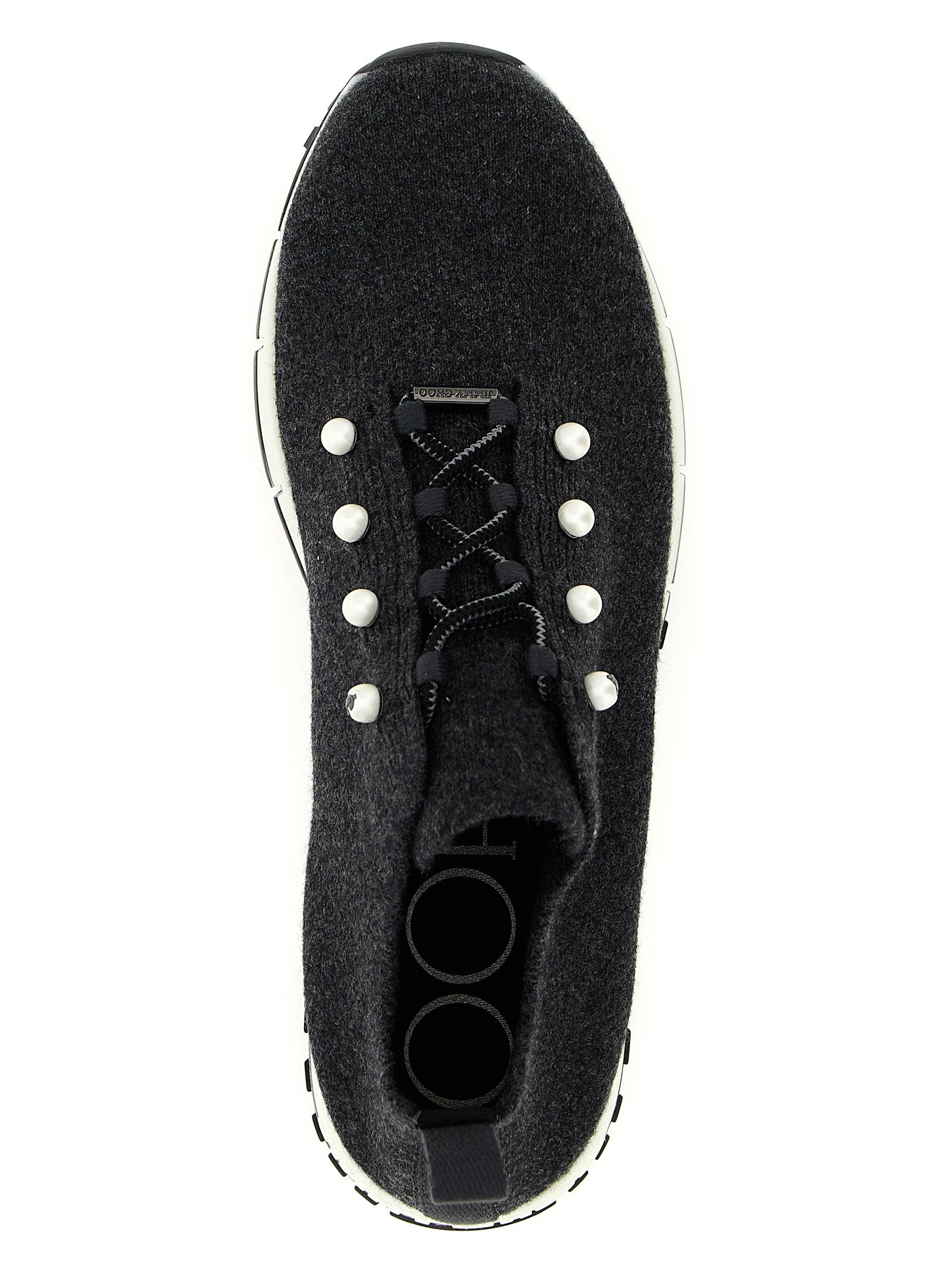 Jimmy Choo Black Tencel Low Top Women's Sneakers