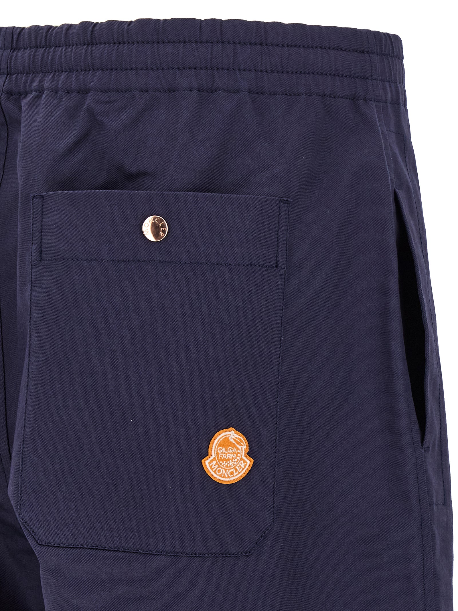 MONCLER GENIUS Blue Cotton Casual Men's Pants