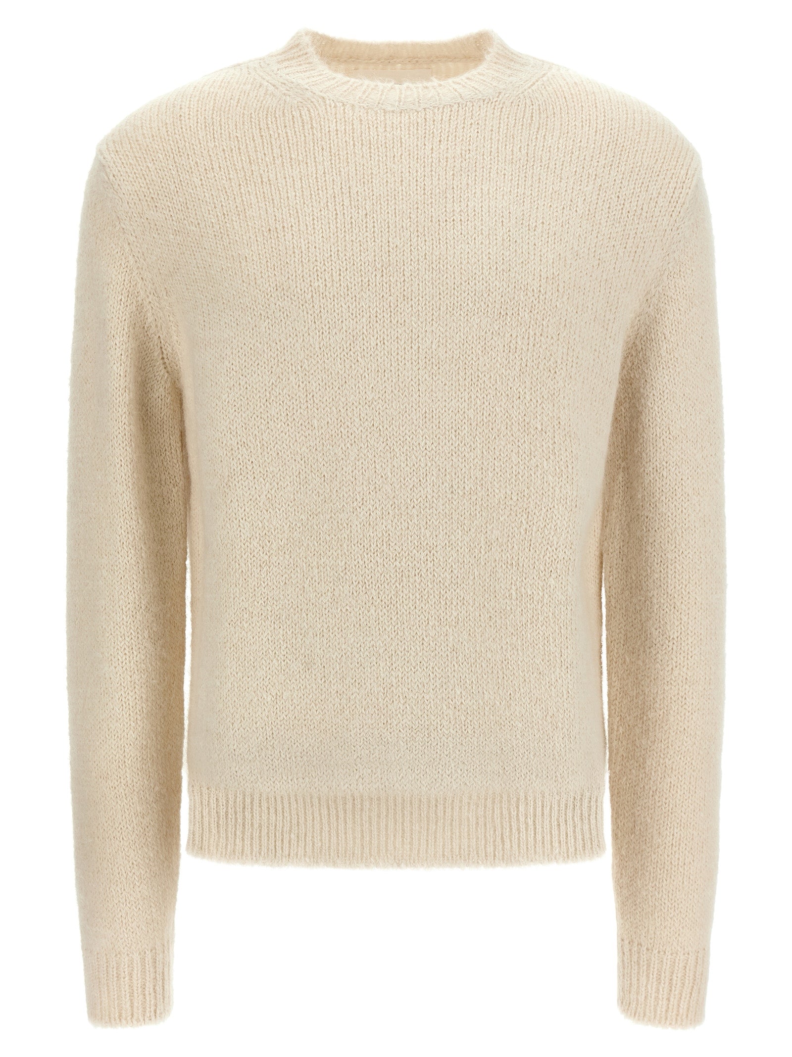 Jil Sander White Alpaca Leather Men's Cardigan