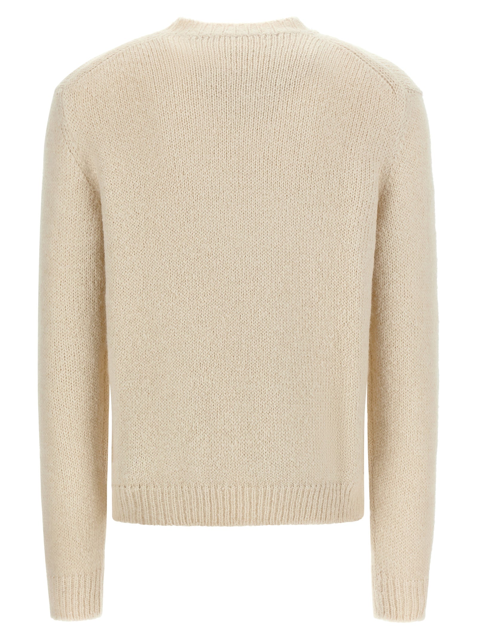 Jil Sander White Alpaca Leather Men's Cardigan