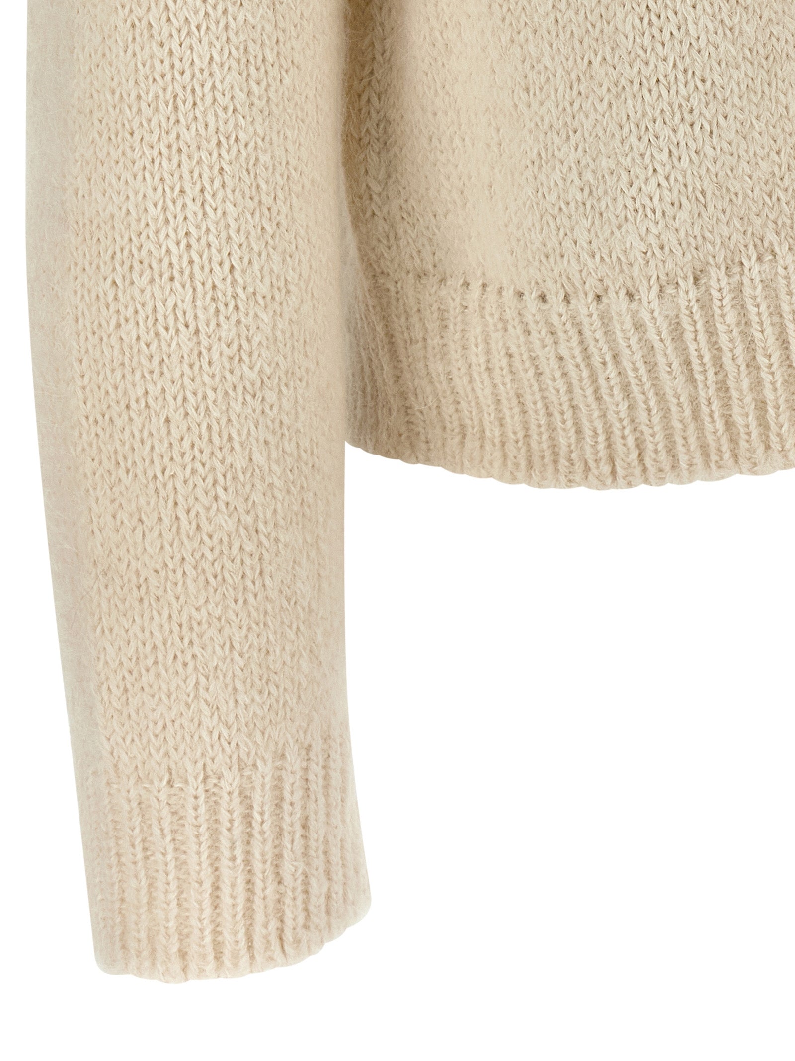 Jil Sander White Alpaca Leather Men's Cardigan