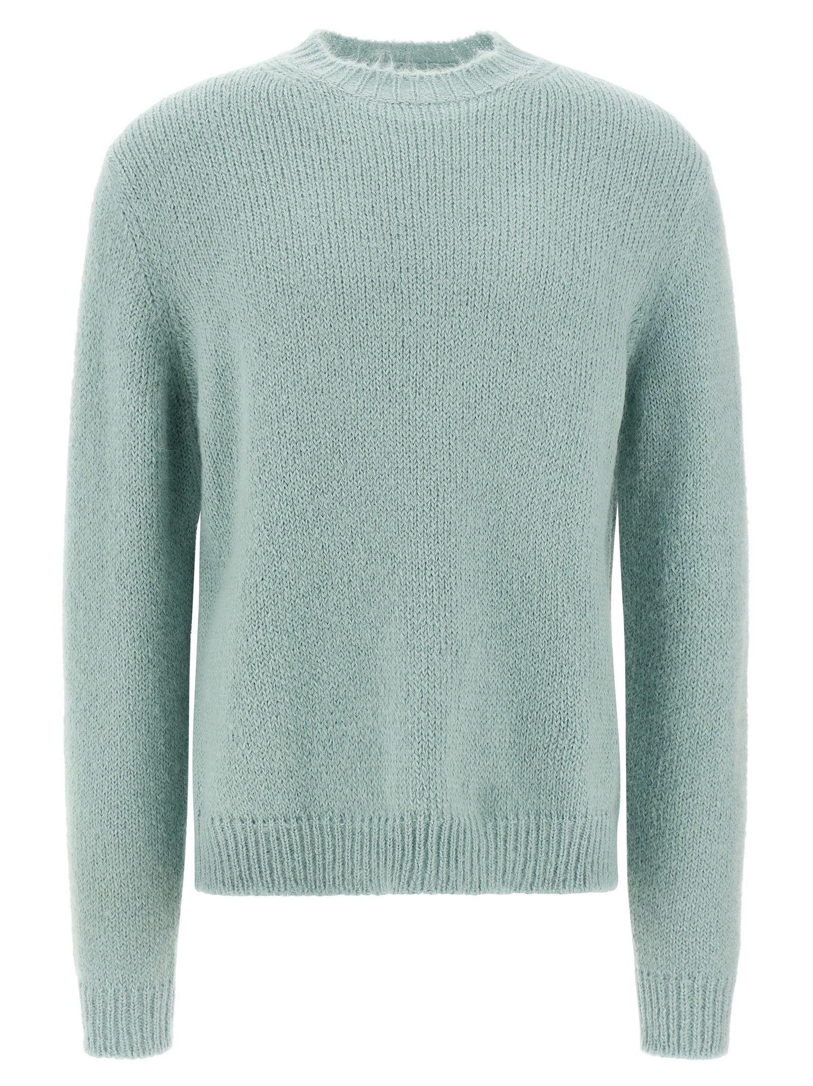 Jil Sander Blue Alpaca Leather Men's Cardigan
