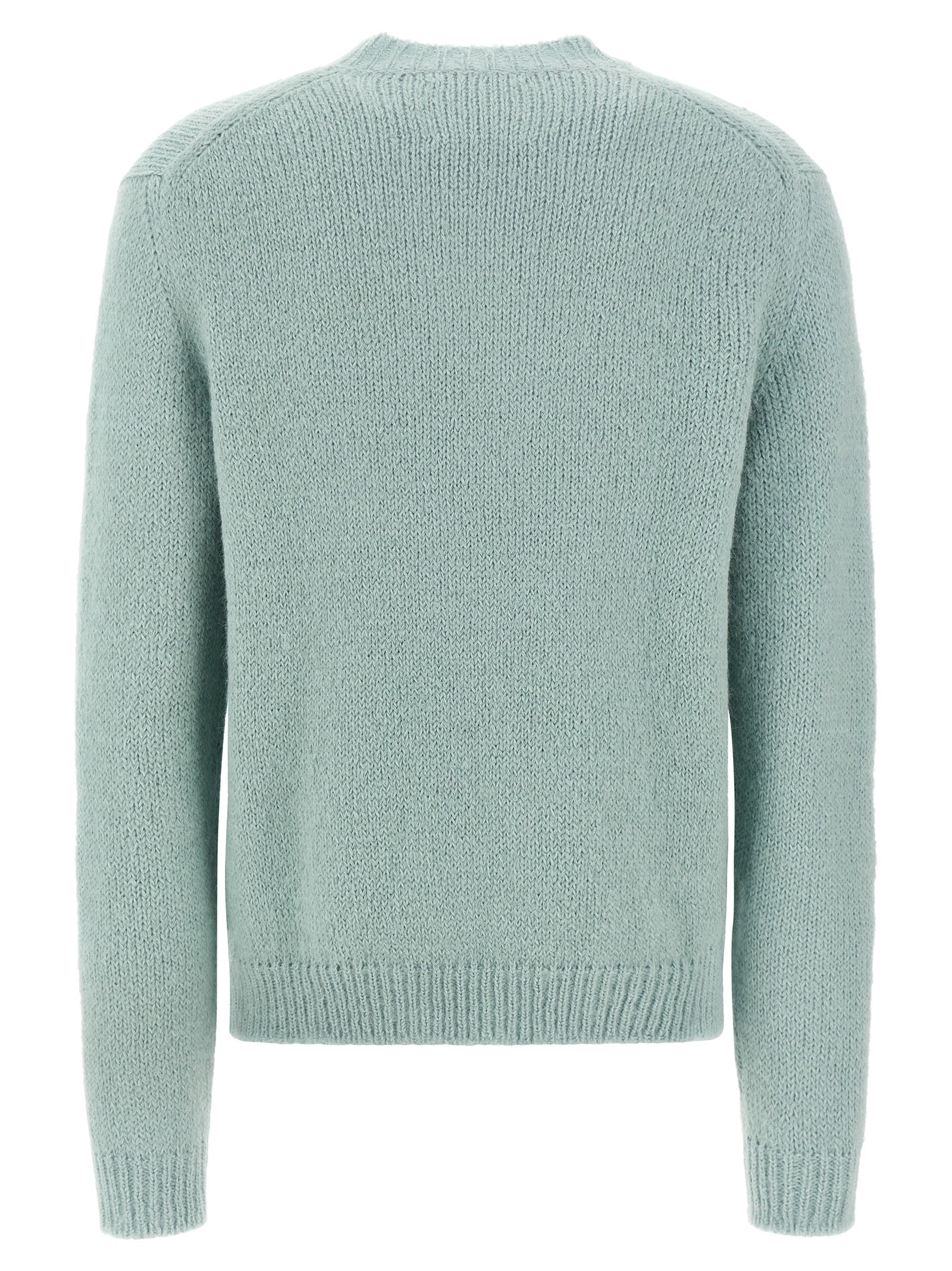 Jil Sander Blue Alpaca Leather Men's Cardigan