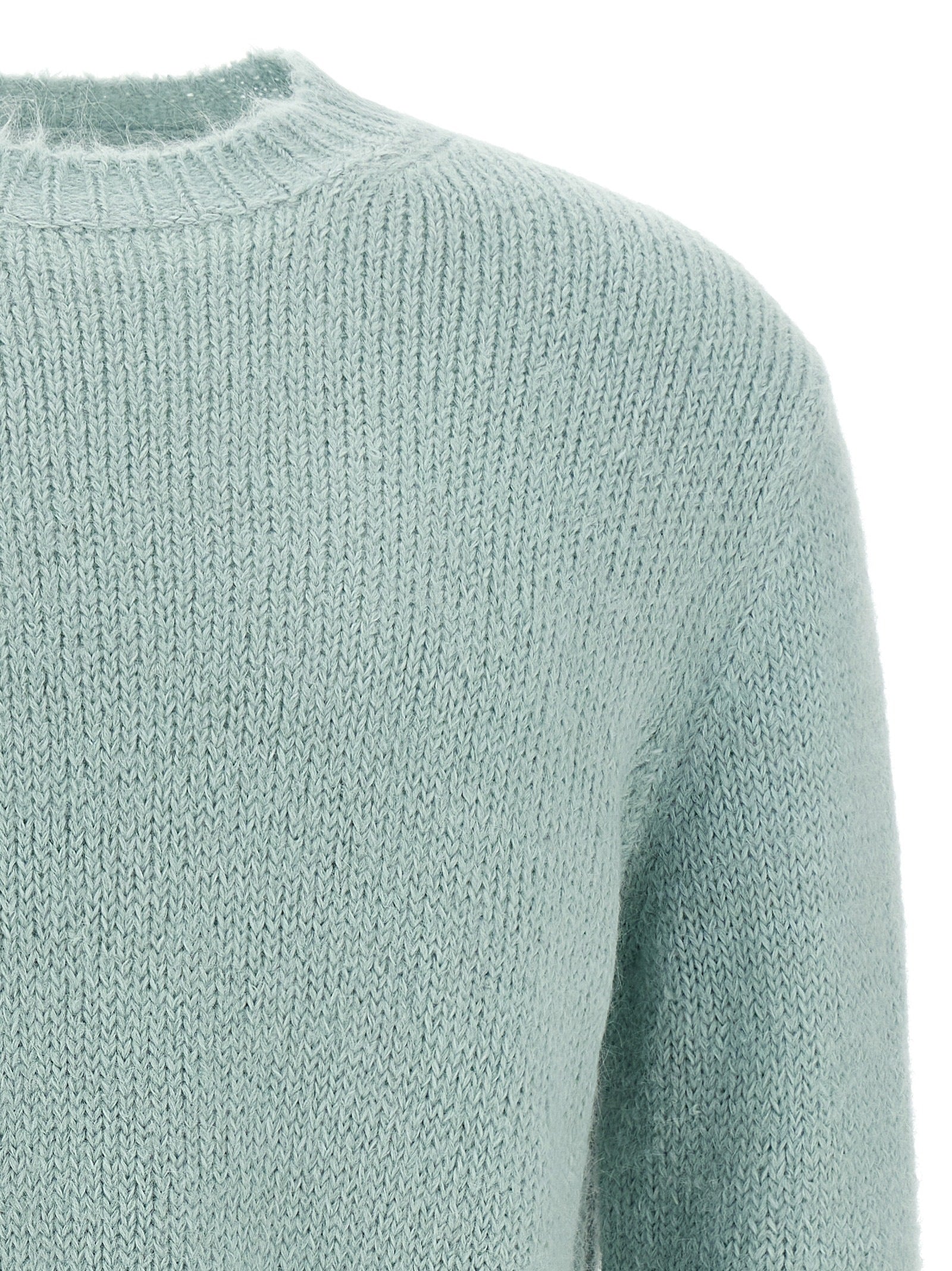 Jil Sander Blue Alpaca Leather Men's Cardigan