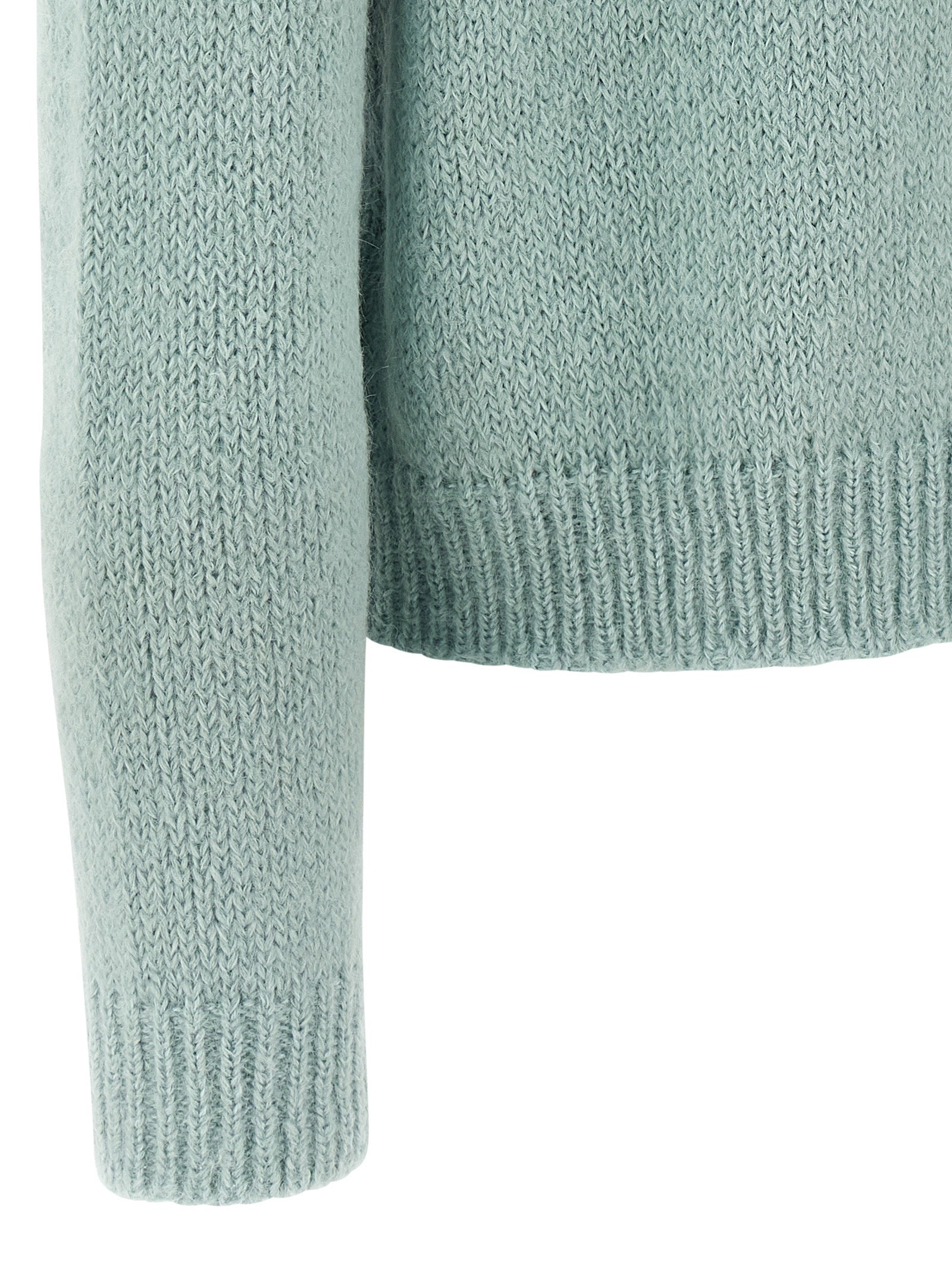 Jil Sander Blue Alpaca Leather Men's Cardigan