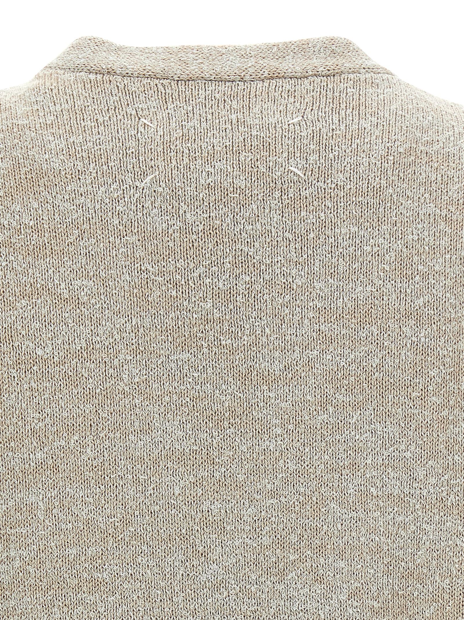 Maison Margiela Beige Cotton Sleeveles Men's Sweater