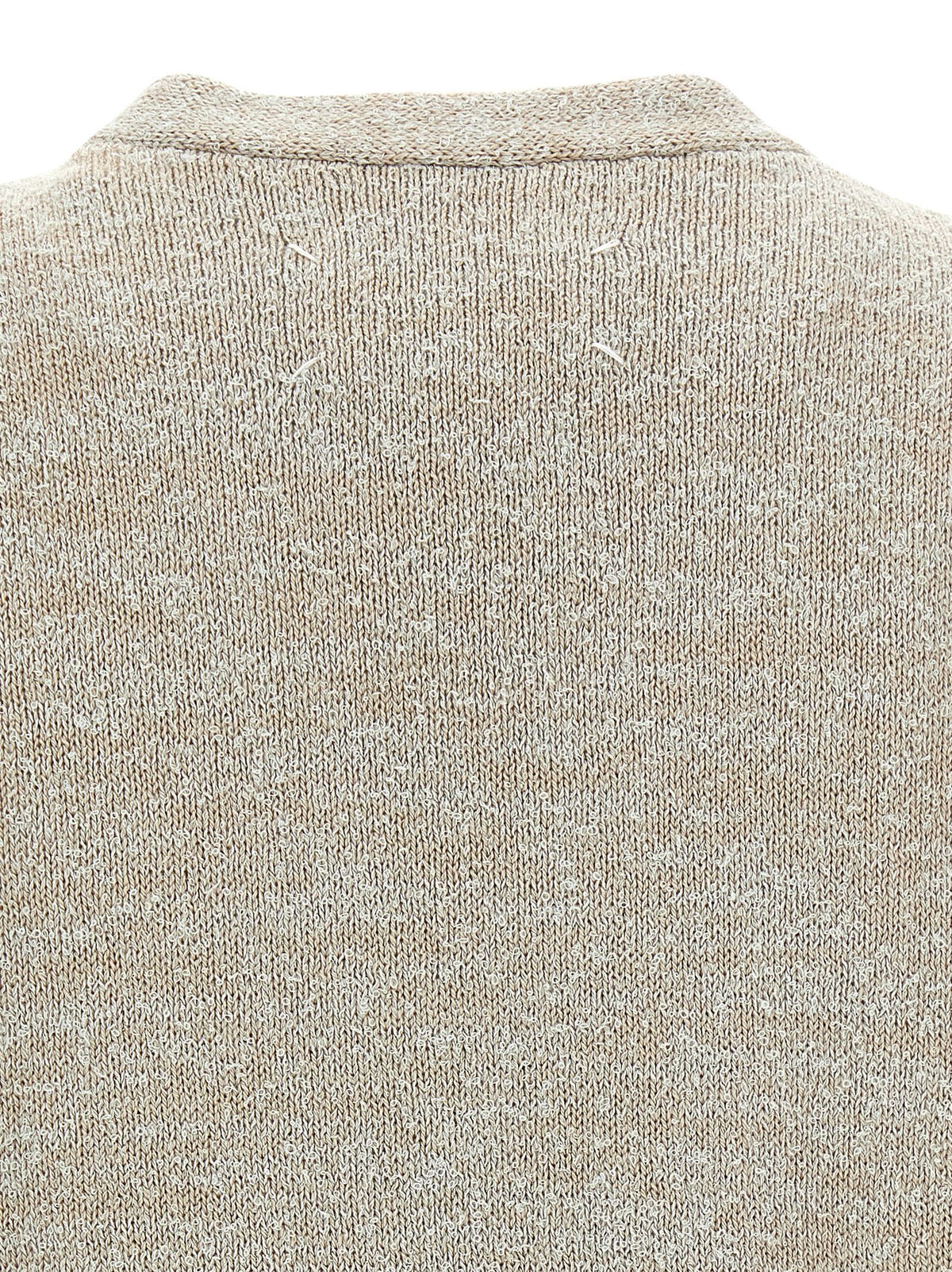 Maison Margiela Beige Cotton Sleeveles Men's Sweater
