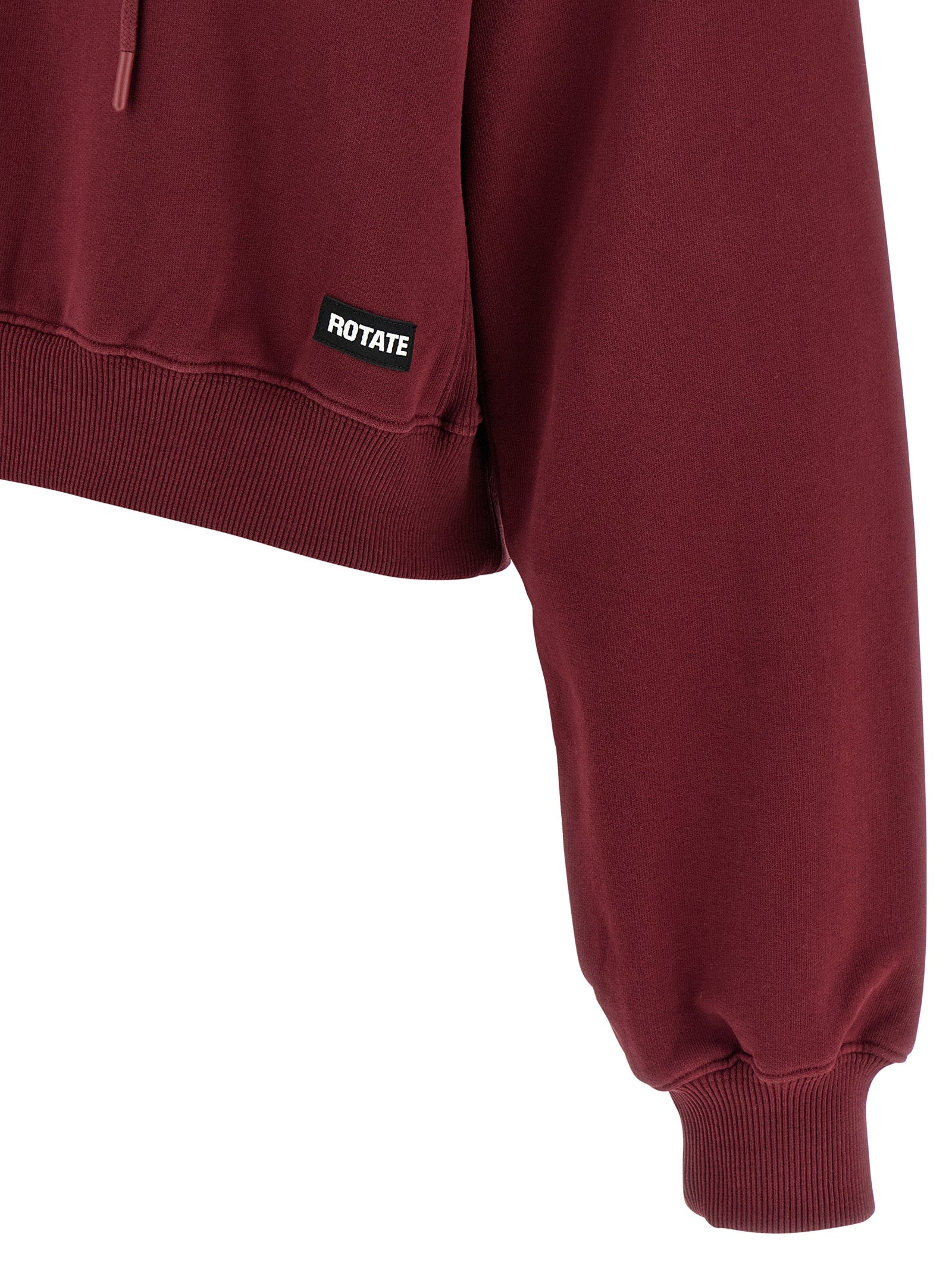 ROTATE BIRGER CHRISTENSEN Bordeaux Cotton Women's Hoodie