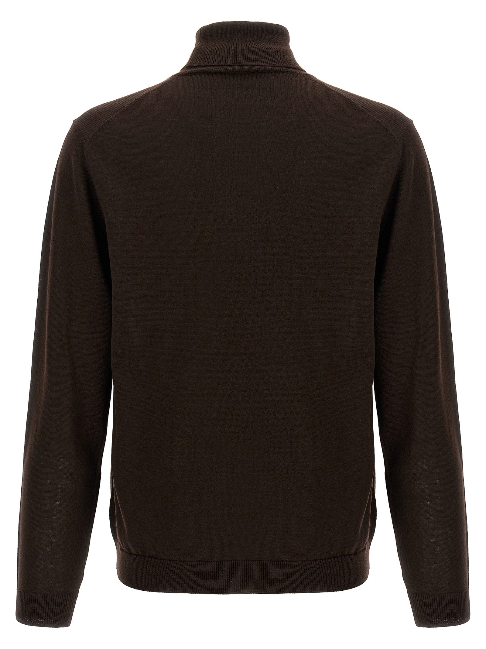 Roberto Collina Brown Merino Wool Men's Cardigan