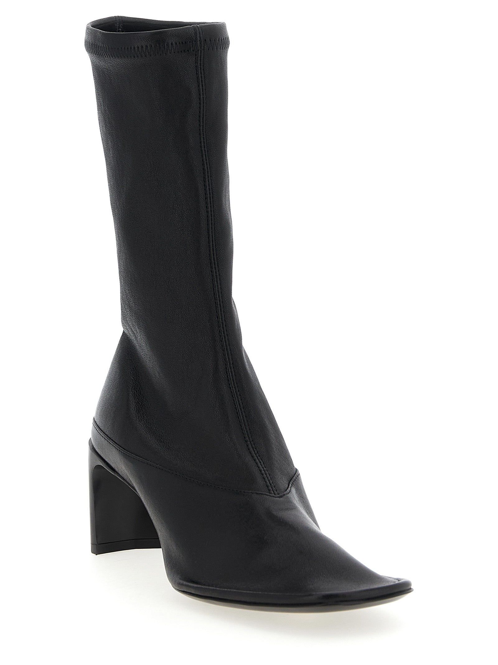 Jil Sander Black Lamb Leather Ankle Women's Boots
