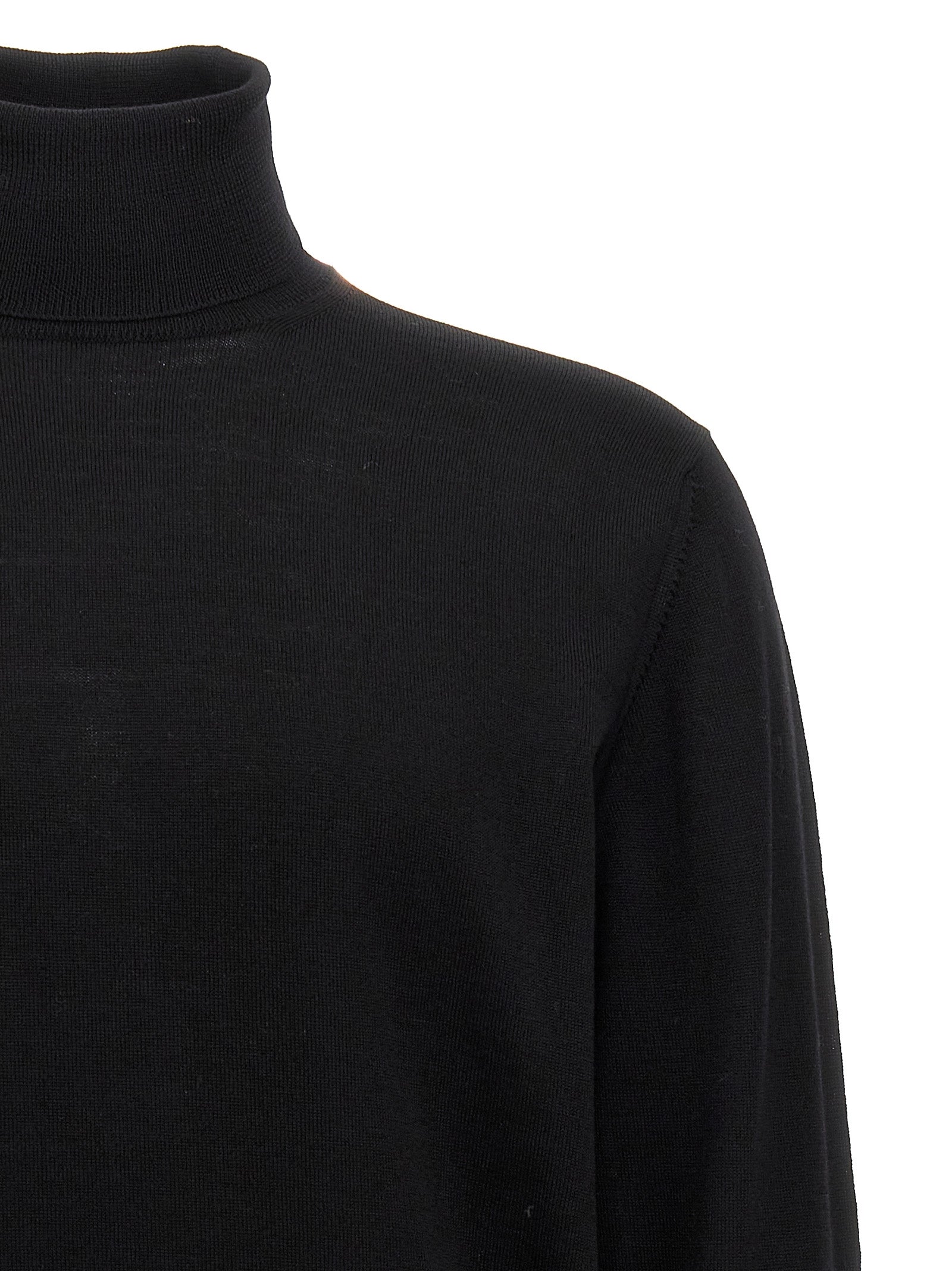 Roberto Collina Black Merino Wool Men's Cardigan