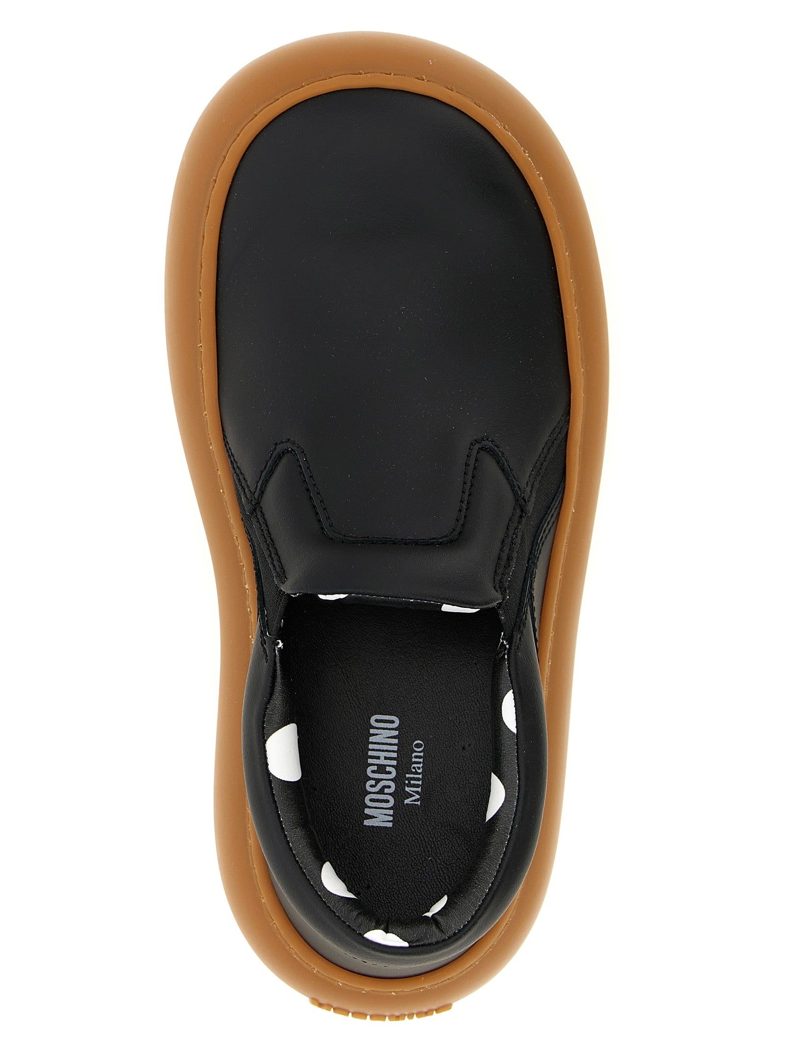 Moschino Black Leather Chunky Women's Sneakers