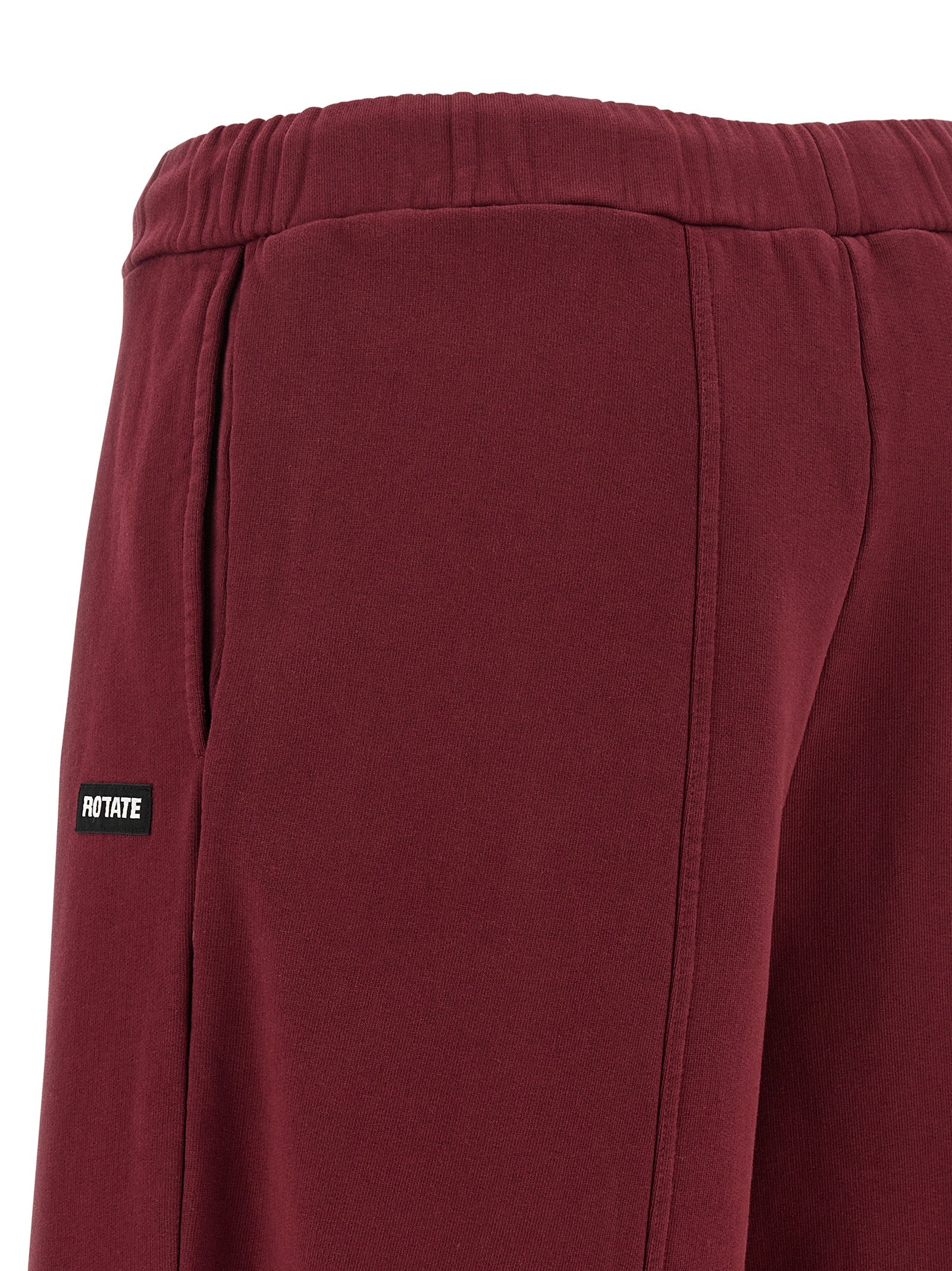 ROTATE BIRGER CHRISTENSEN Bordeaux Cotton Joggers (Workout Women's Pants)