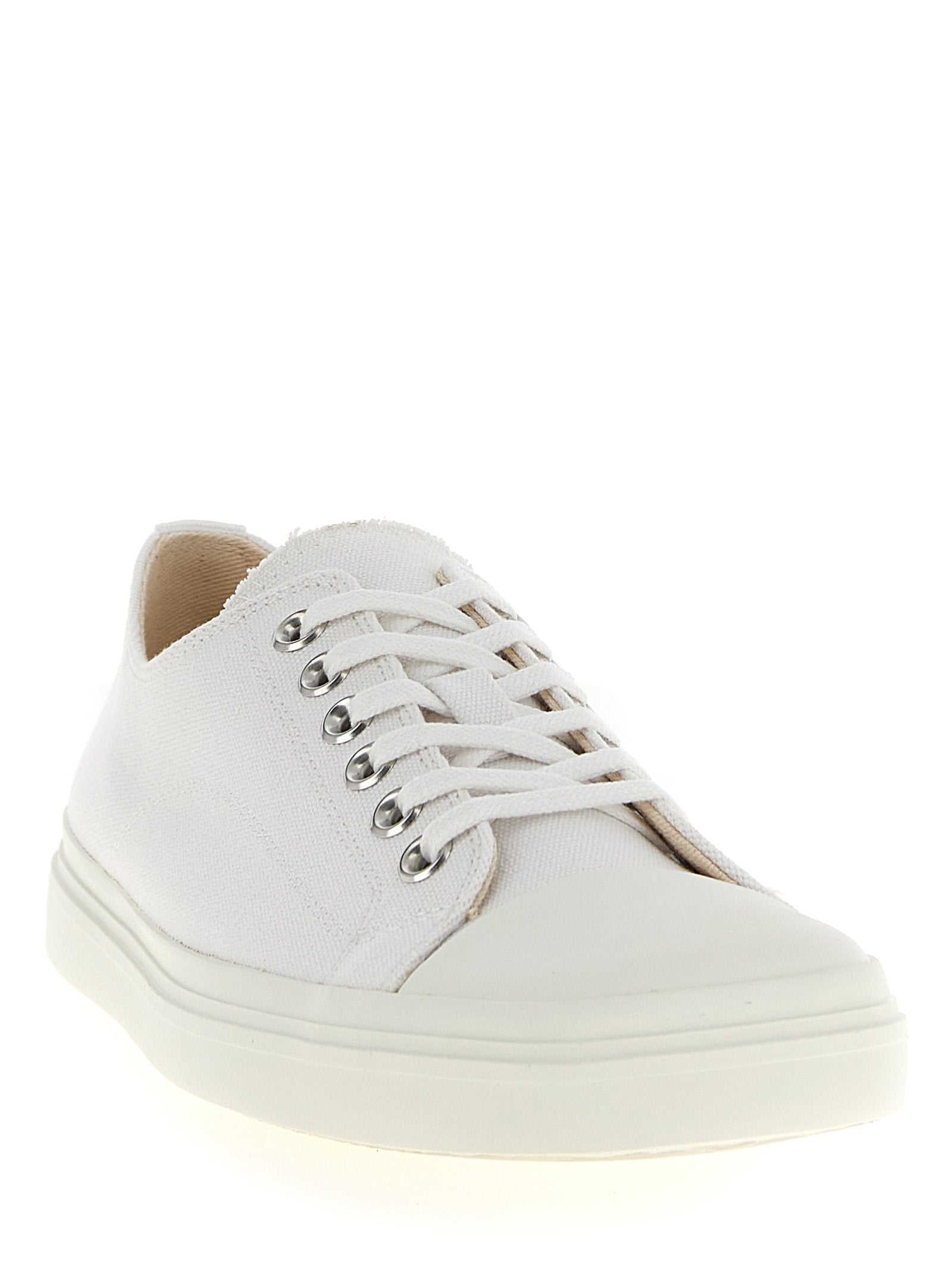 Moschino White Cotton Low Top Men's Sneakers