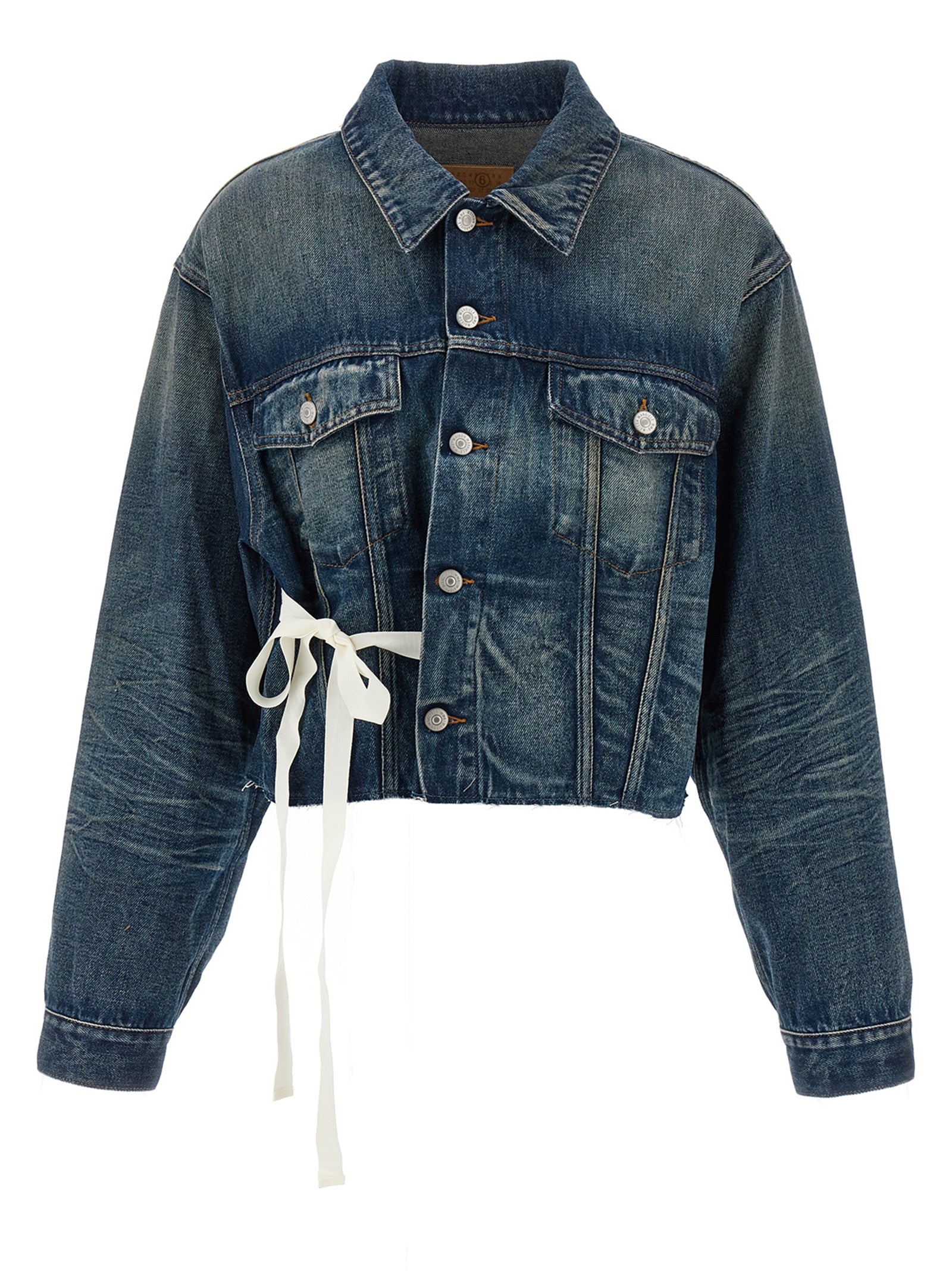 MM6 Maison Margiela Blue Cotton Denim Women's Jacket