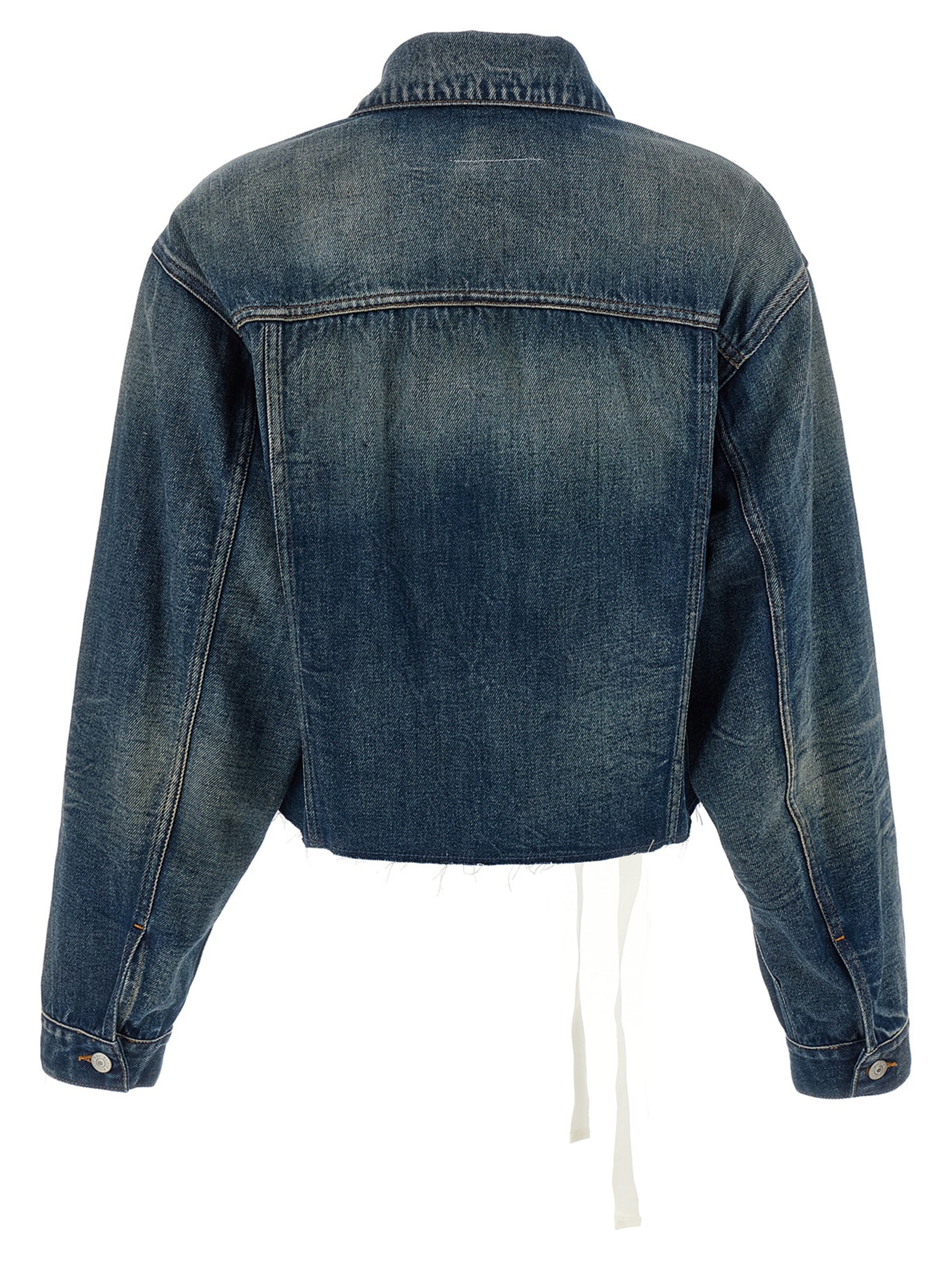 MM6 Maison Margiela Blue Cotton Denim Women's Jacket