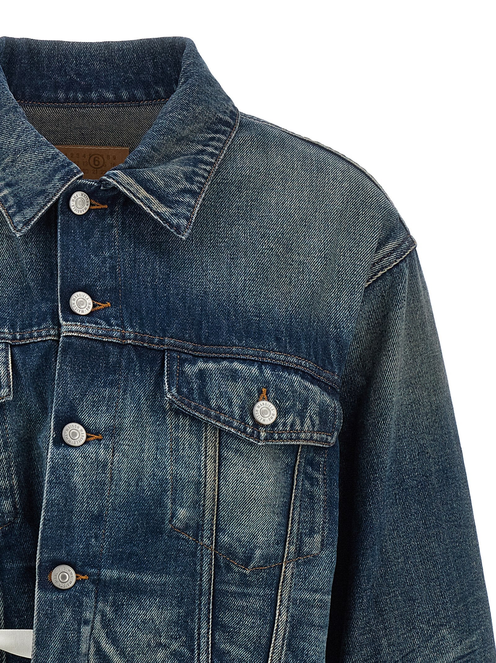 MM6 Maison Margiela Blue Cotton Denim Women's Jacket
