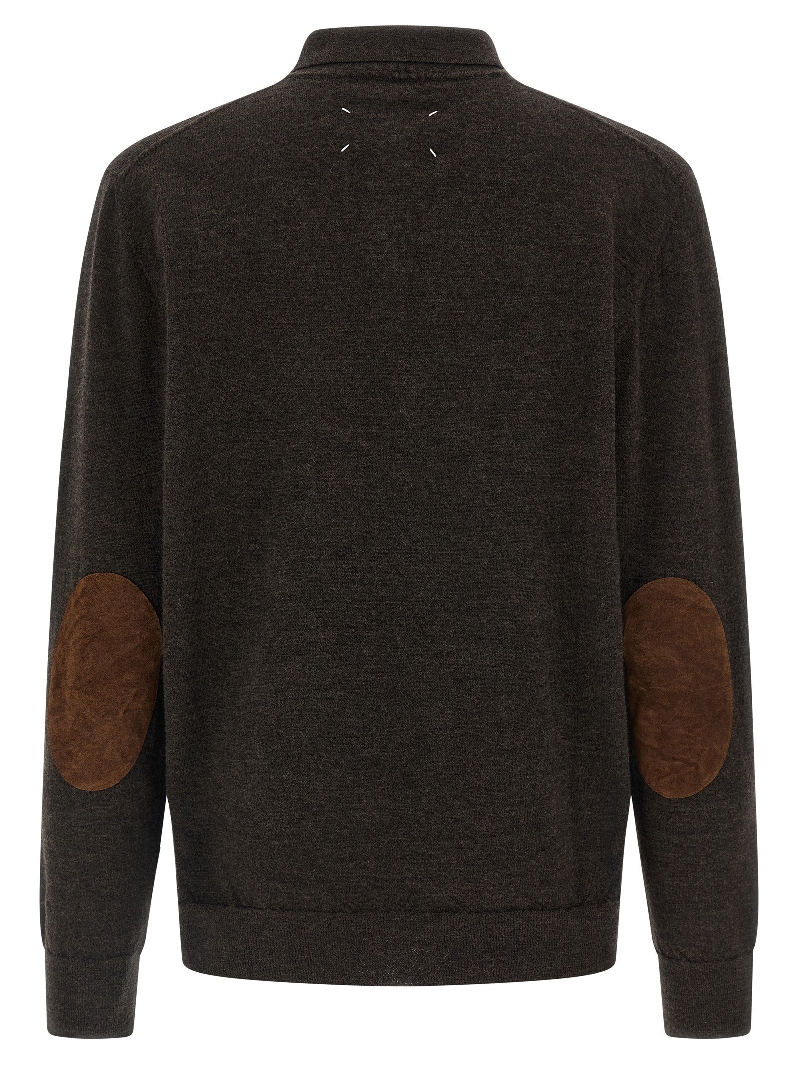 Maison Margiela Brown Wool Polo Men's Shirt