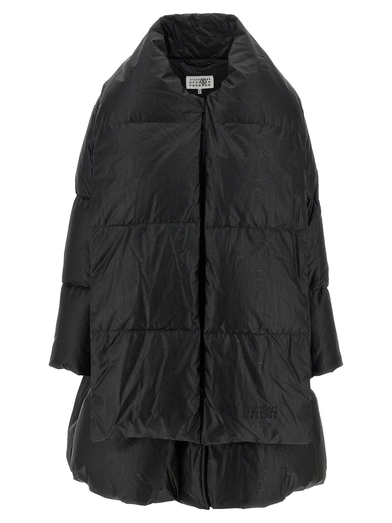MM6 Maison Margiela Black Viscose Women's Coat