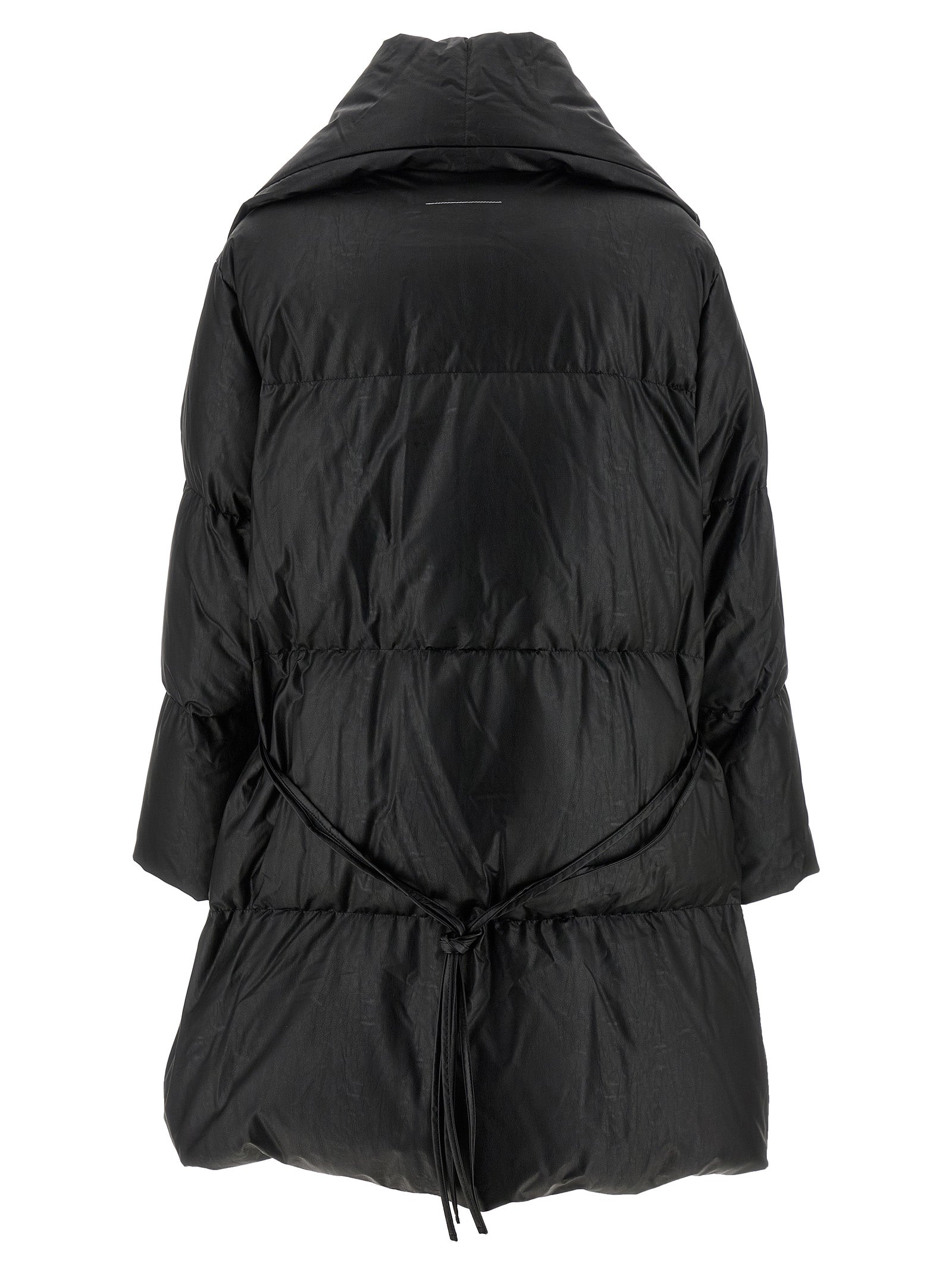MM6 Maison Margiela Black Viscose Women's Coat