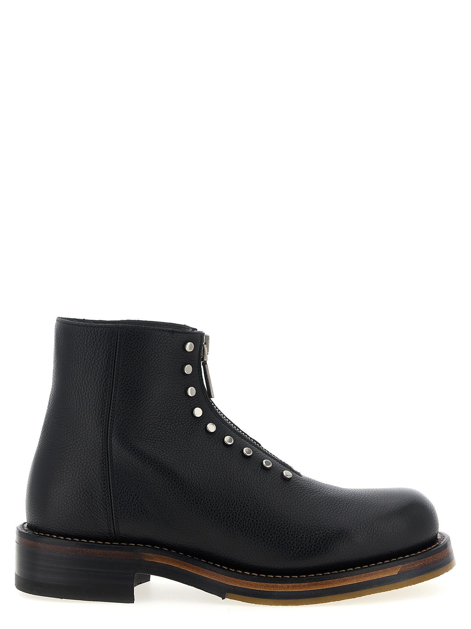 Alexander McQueen Black Calfskin Ankle Men's Boots