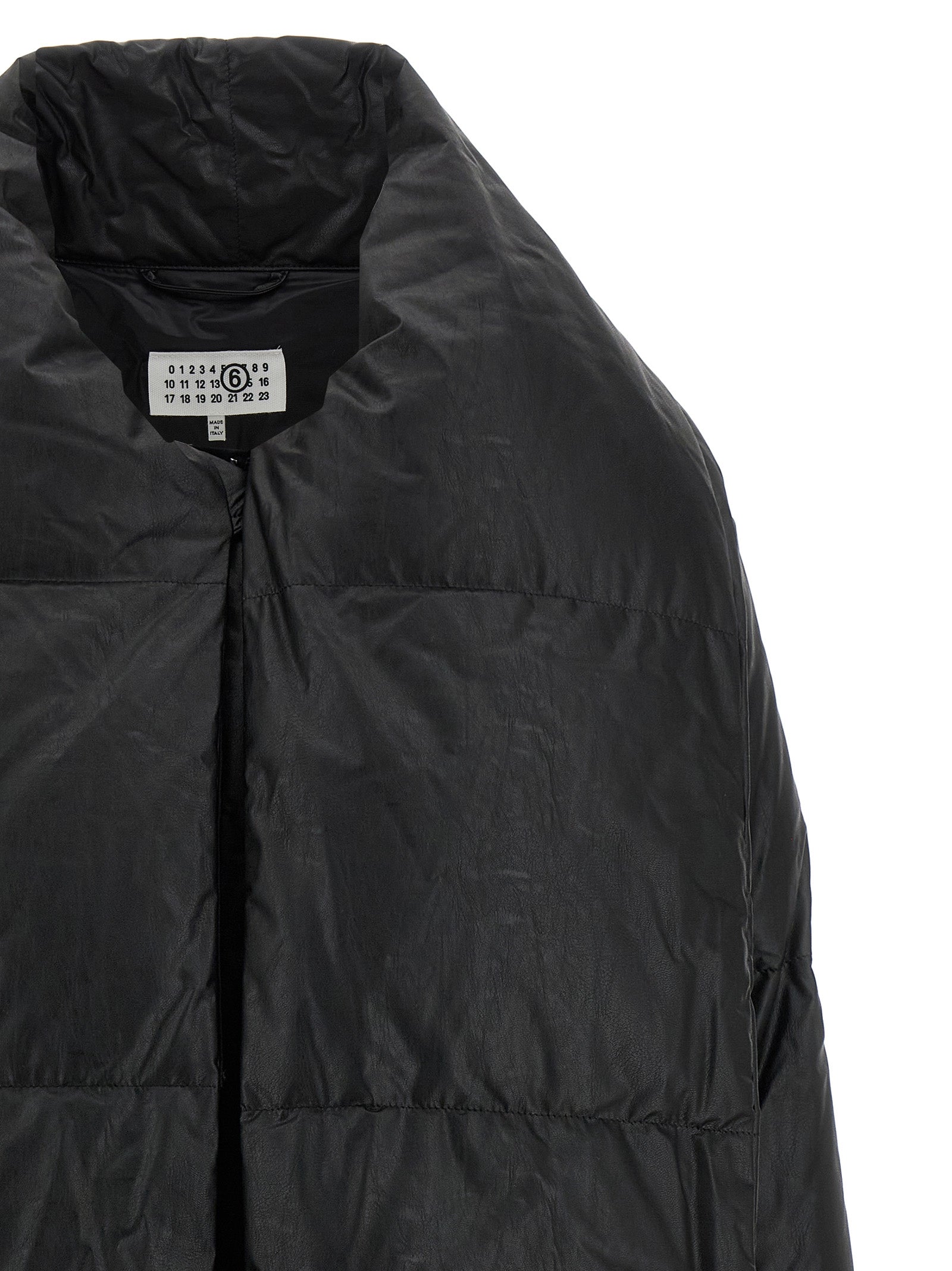 MM6 Maison Margiela Black Viscose Women's Coat