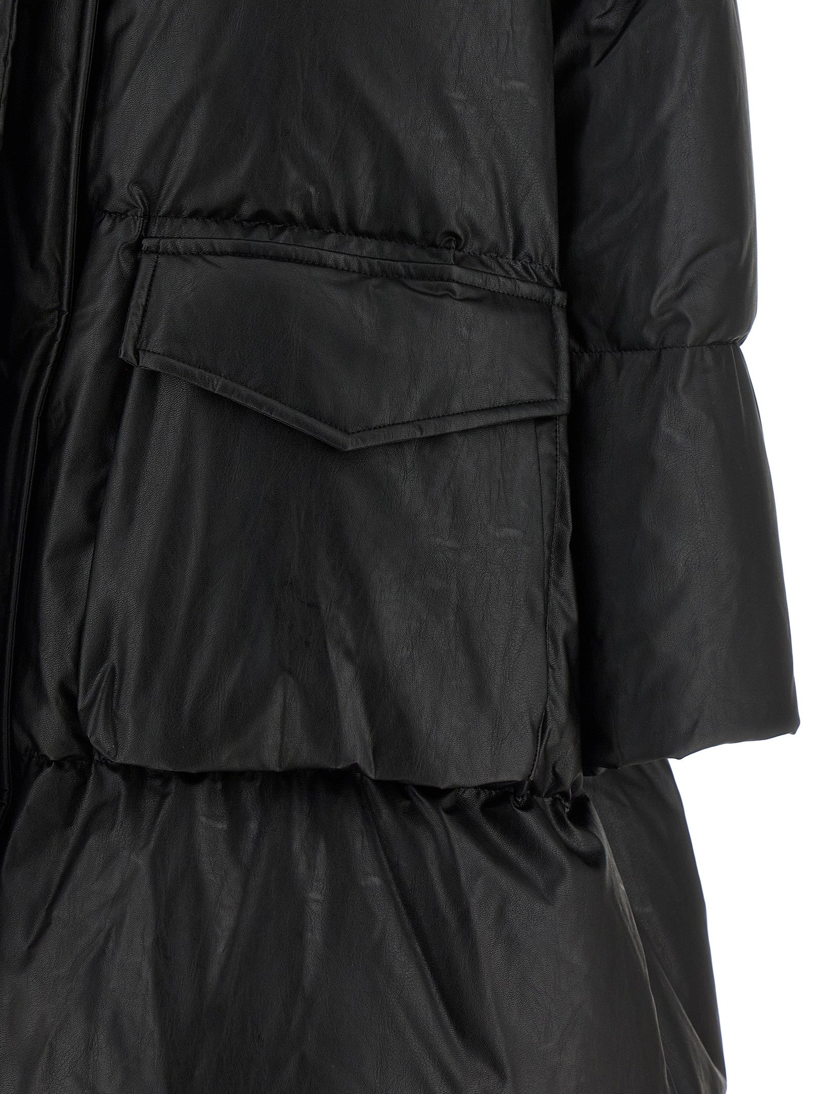 MM6 Maison Margiela Black Viscose Women's Coat