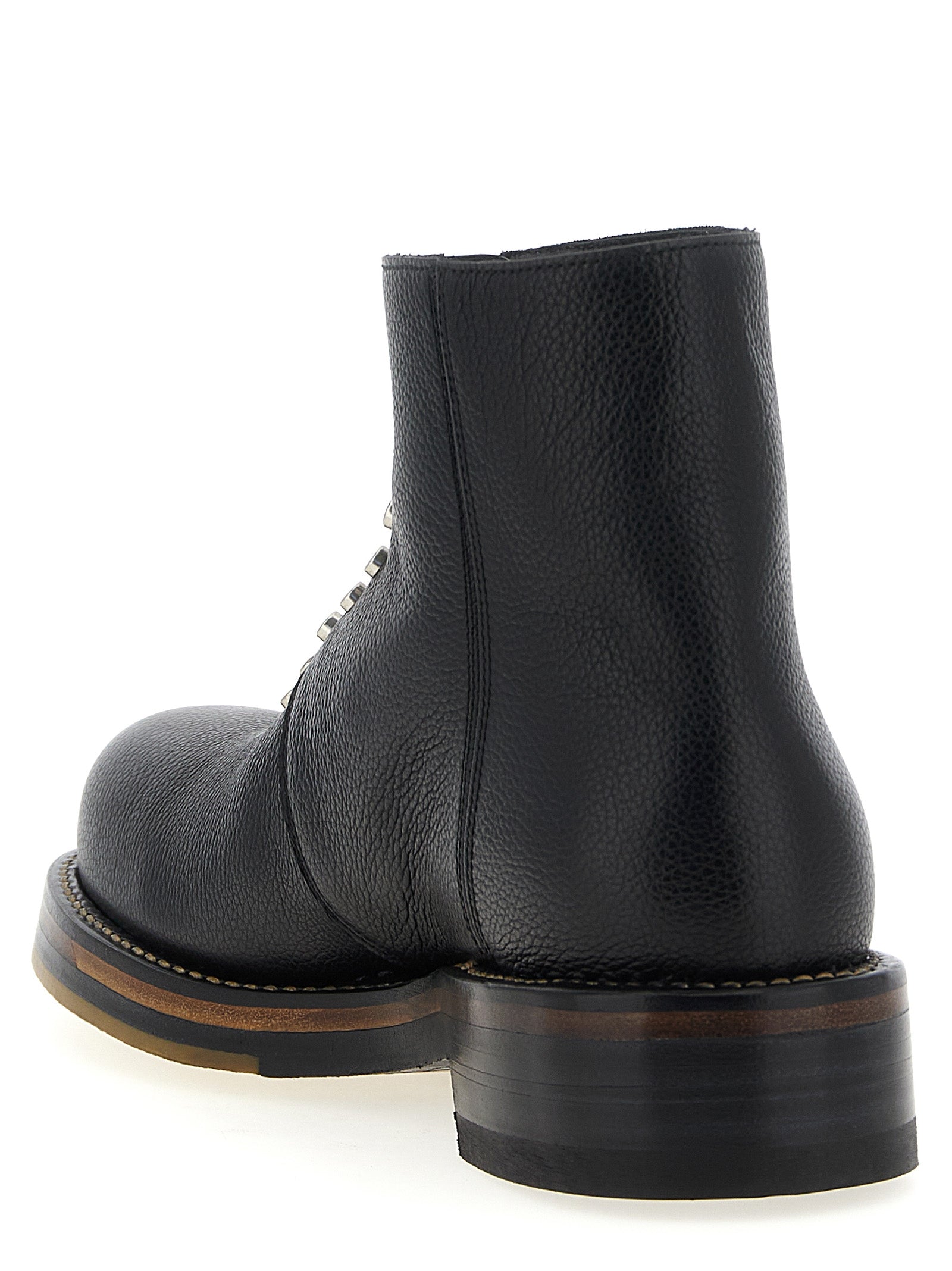 Alexander McQueen Black Calfskin Ankle Men's Boots