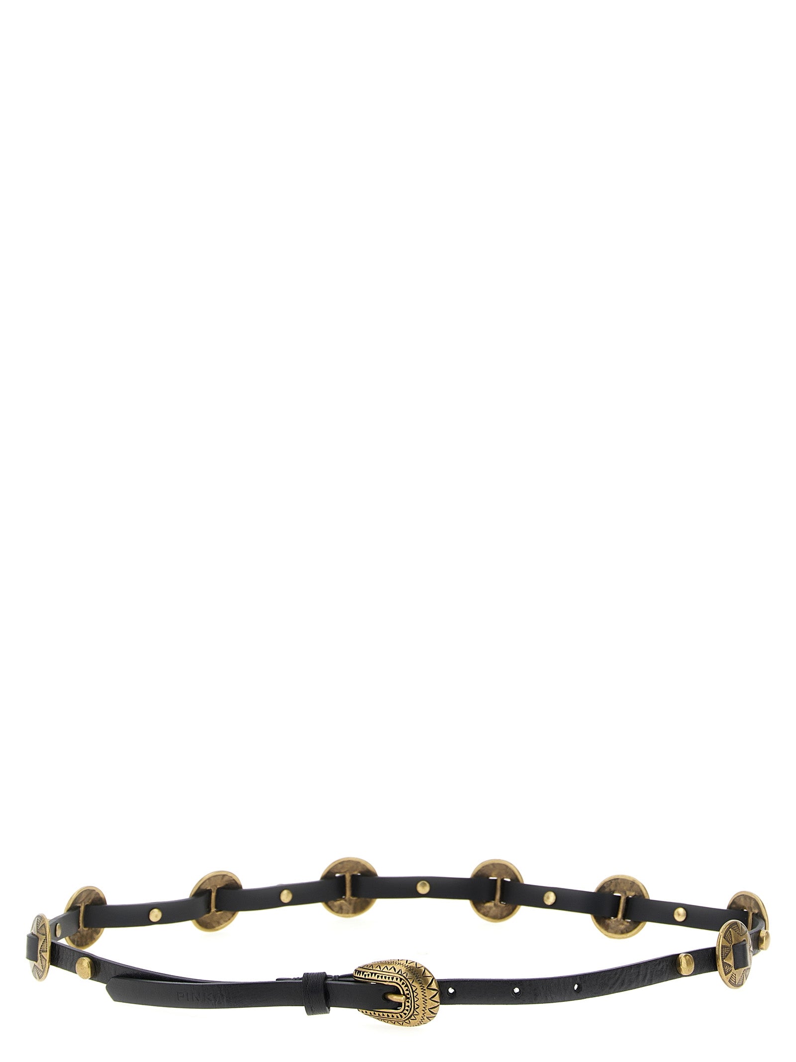 PINKO Black Calfskin Thin Women's Belt